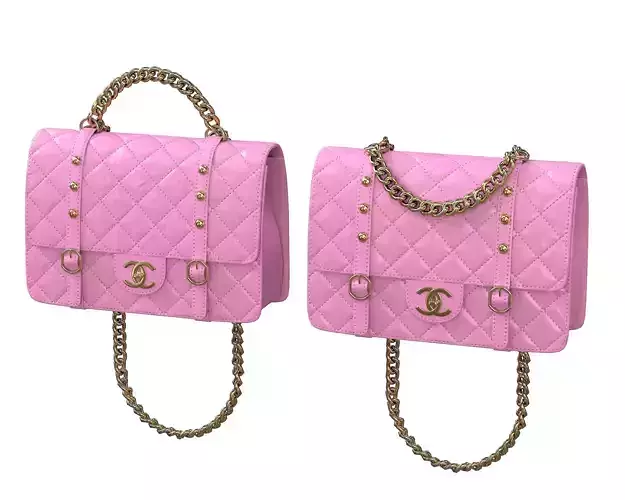 Vintage Flap Bag Aged Calfskin Pink