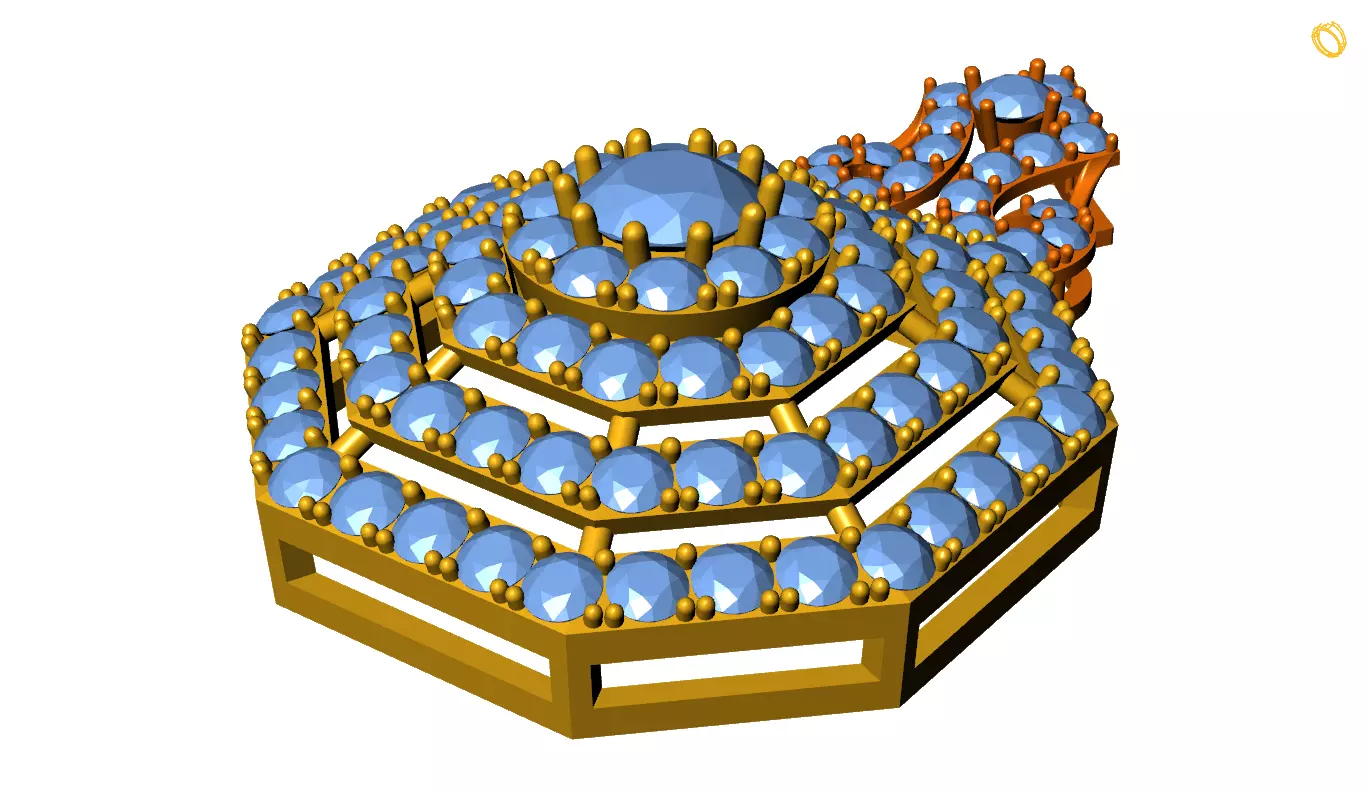 Diamond Pendant 3D print model_0