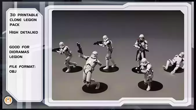 star wars 3d printable clone legion pack 3 3D print model