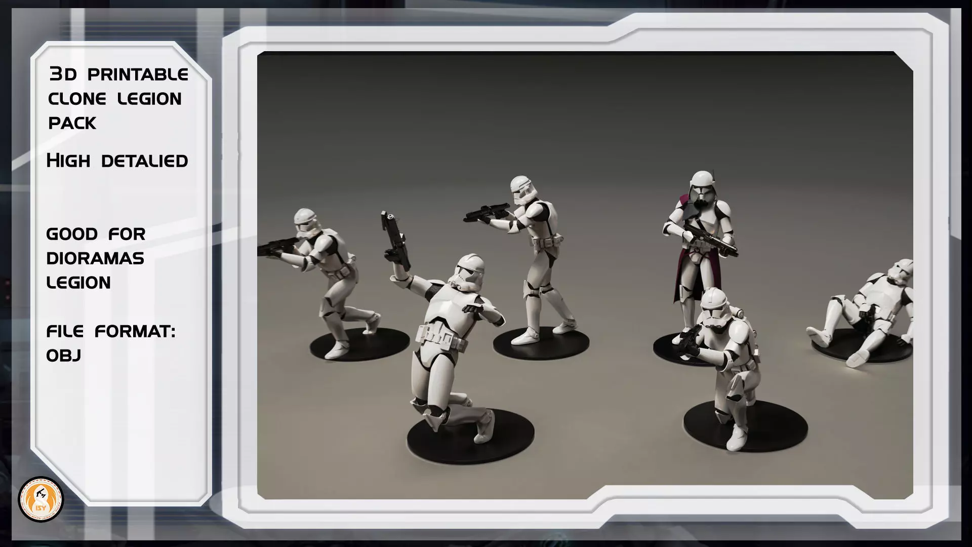 star wars 3d printable clone legion pack 3 3D print model_0