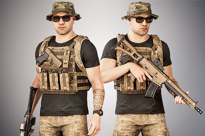 Casual Soldier 05 Low-poly 3D model_6