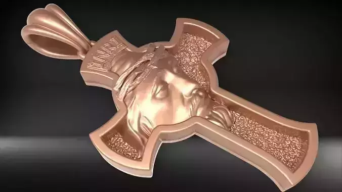 Jesus Cross Face Pendant Necklace Jewelry Charm Bracelet