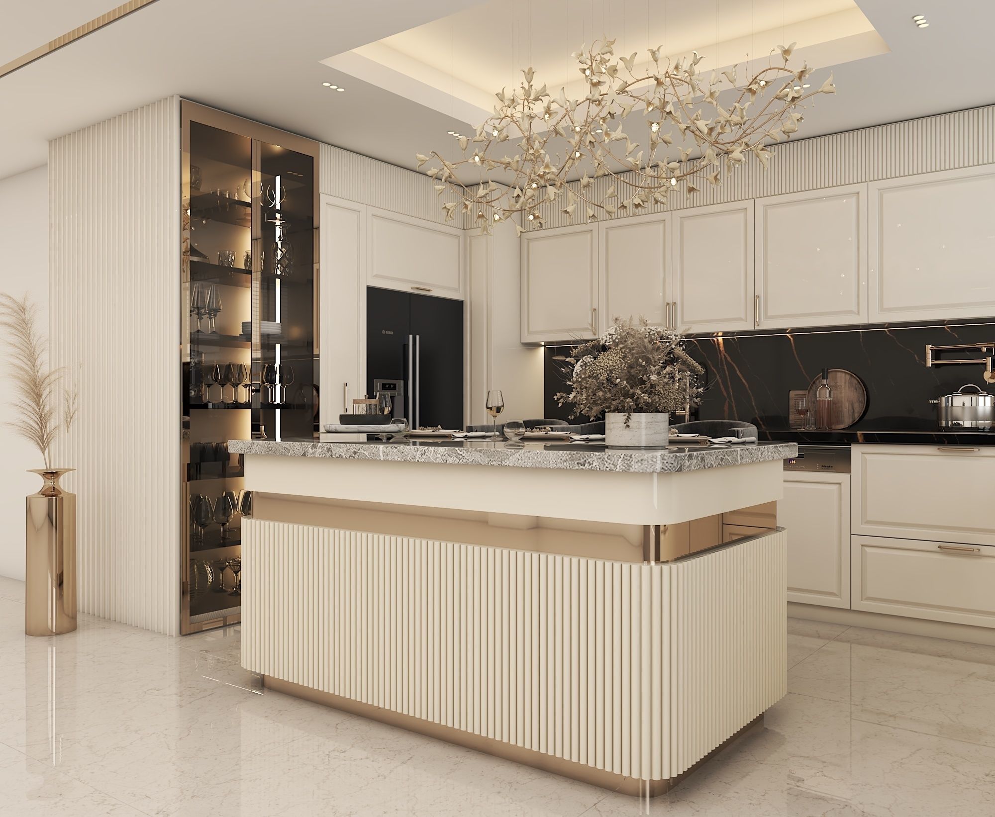 Neoclassical Kitchen 3D model_2