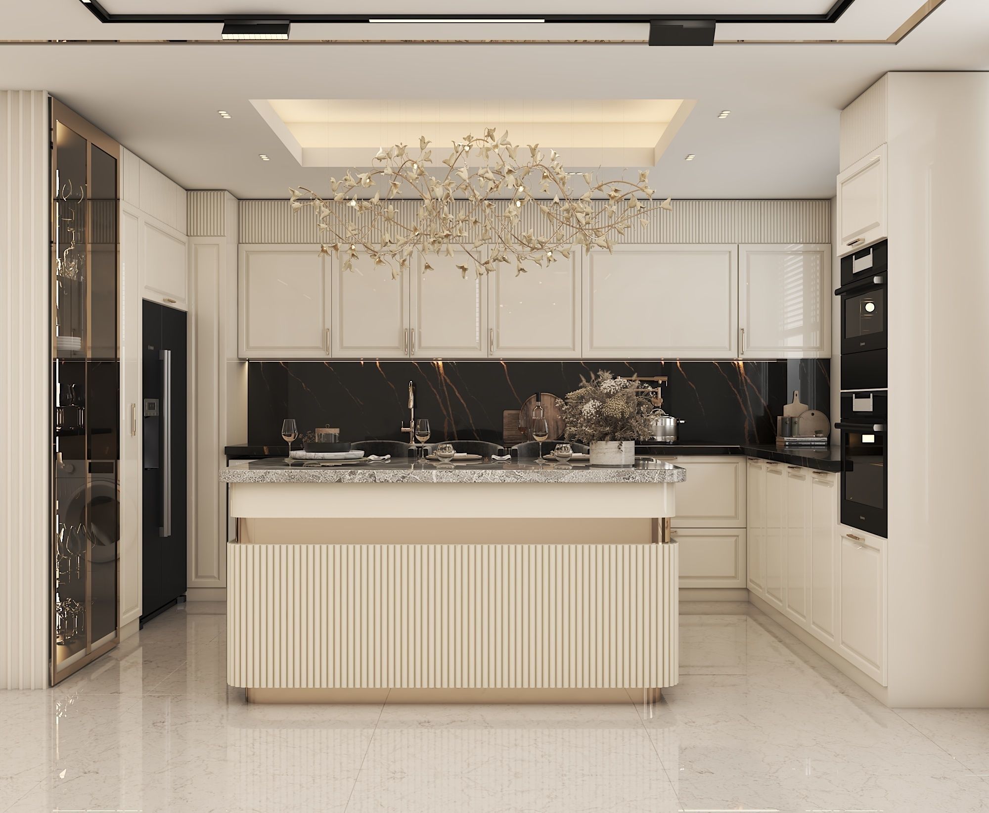 Neoclassical Kitchen 3D model_1