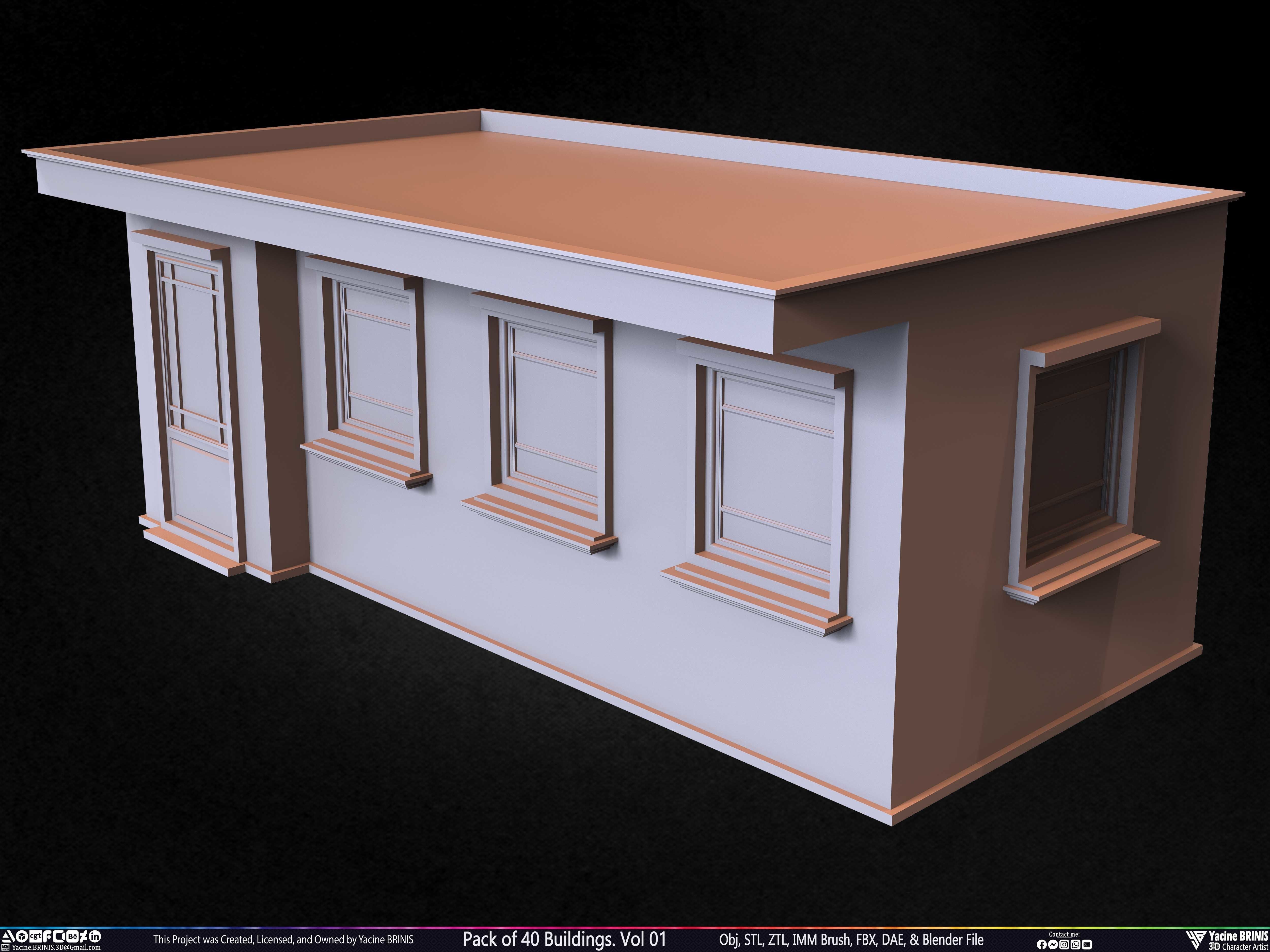 Pack of 40 Buildings Volume 01 Low-poly 3D model_29