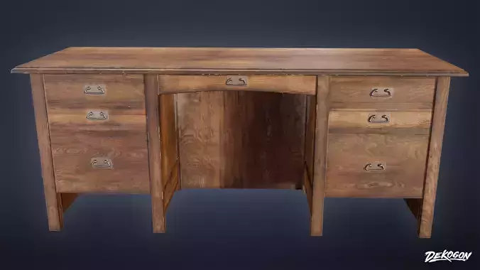 SUBURBS - Desk 02 - LOW POLY AND NANITE