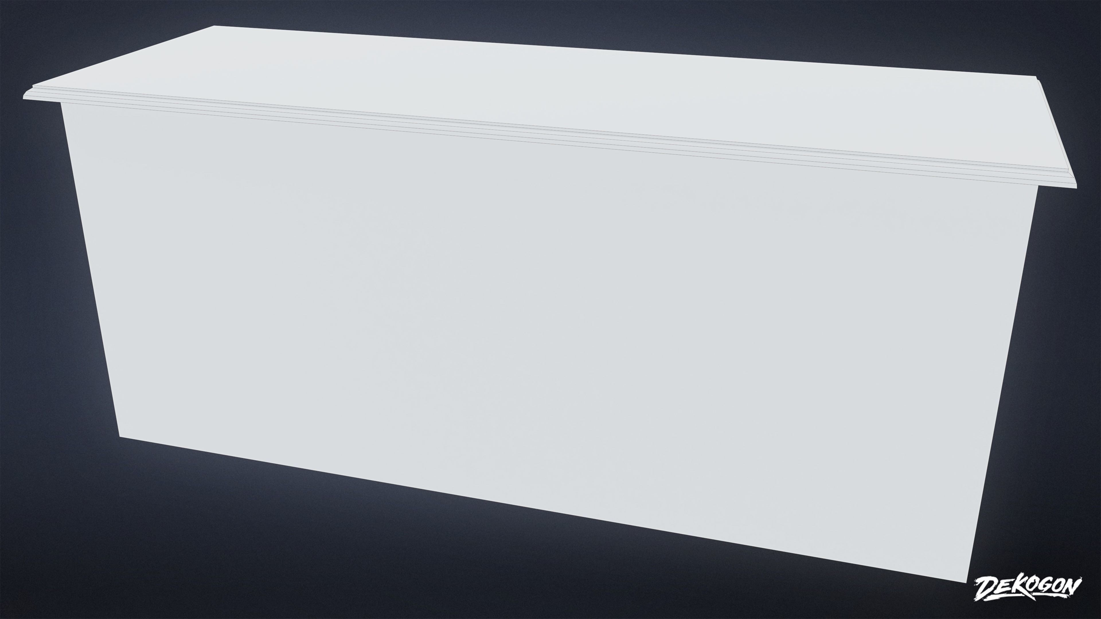 SUBURBS - Desk 02 - LOW POLY AND NANITE Low-poly 3D model_8