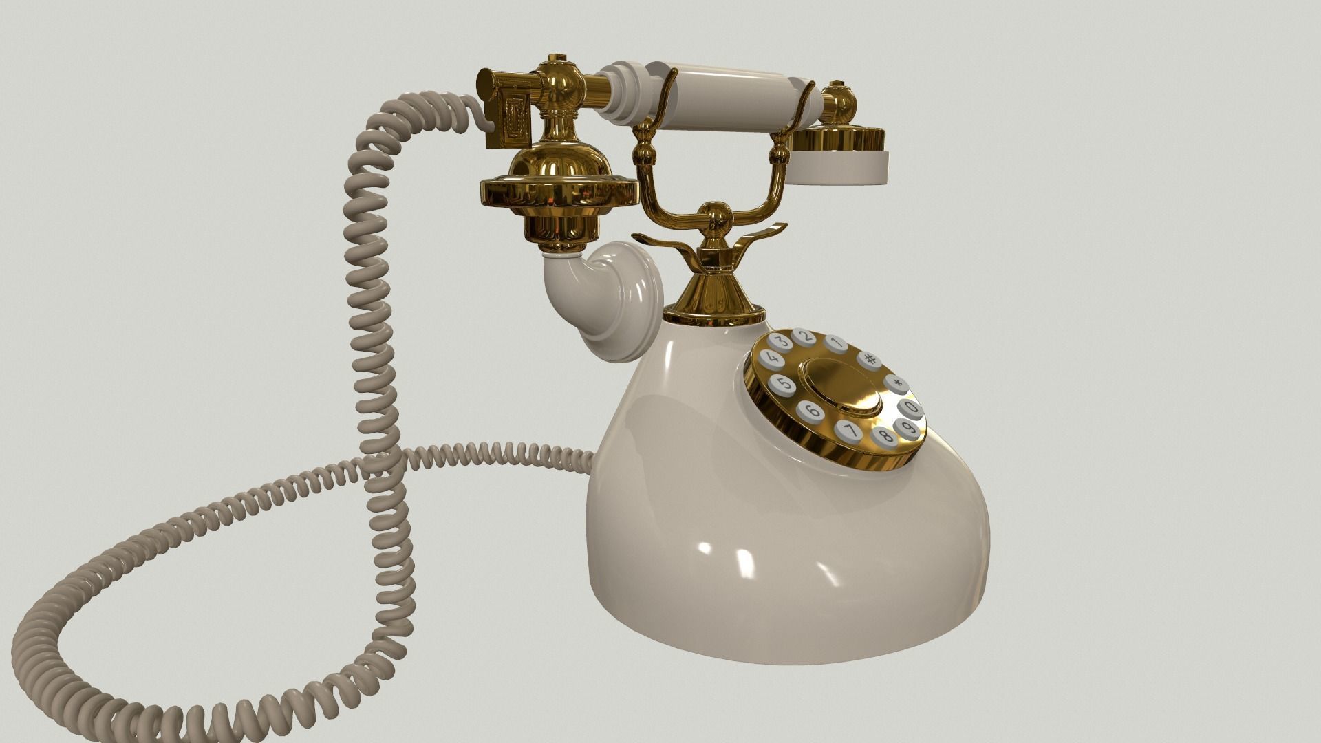 Vintage Phone 3D model_5