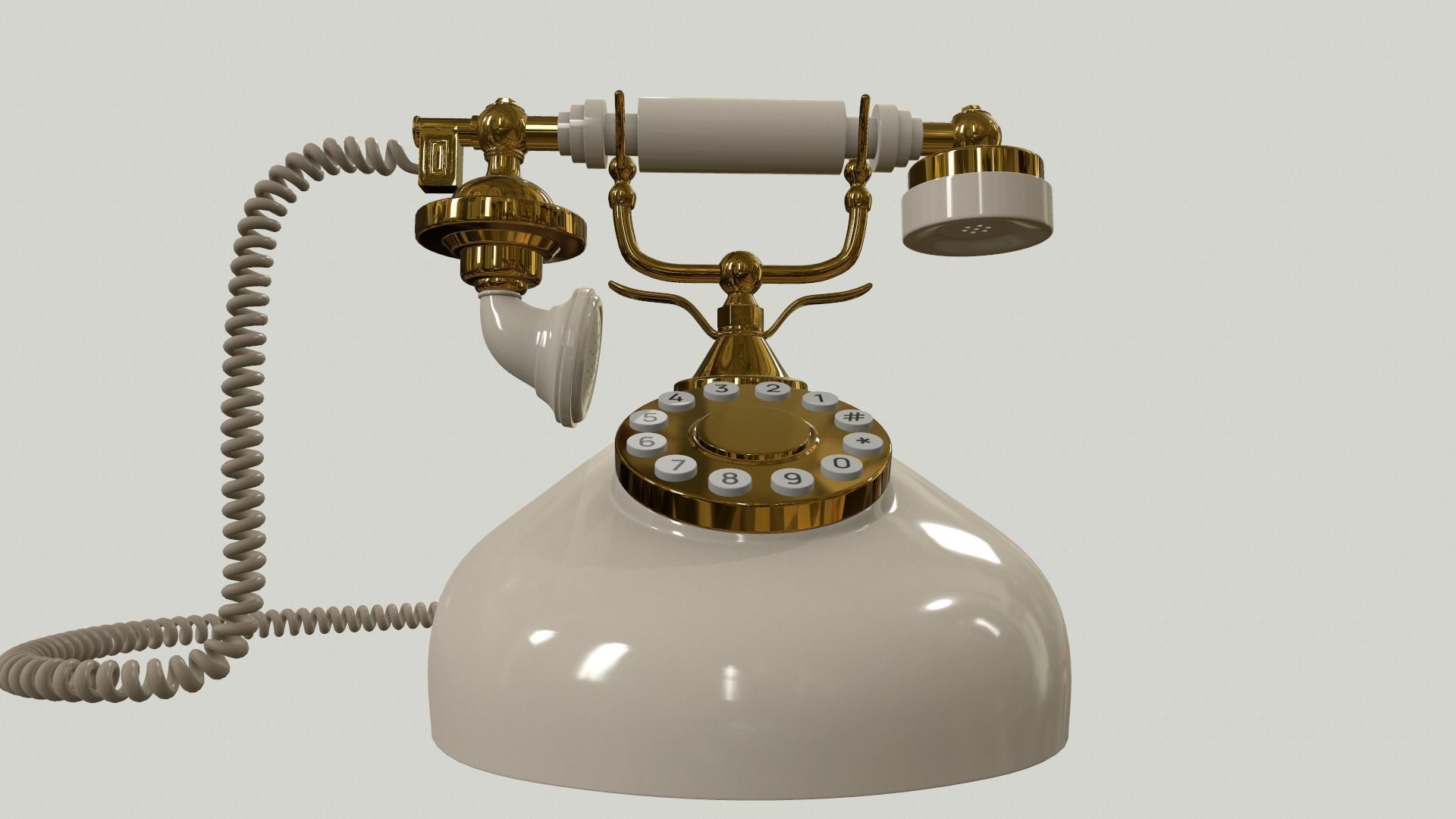 Vintage Phone 3D model_2
