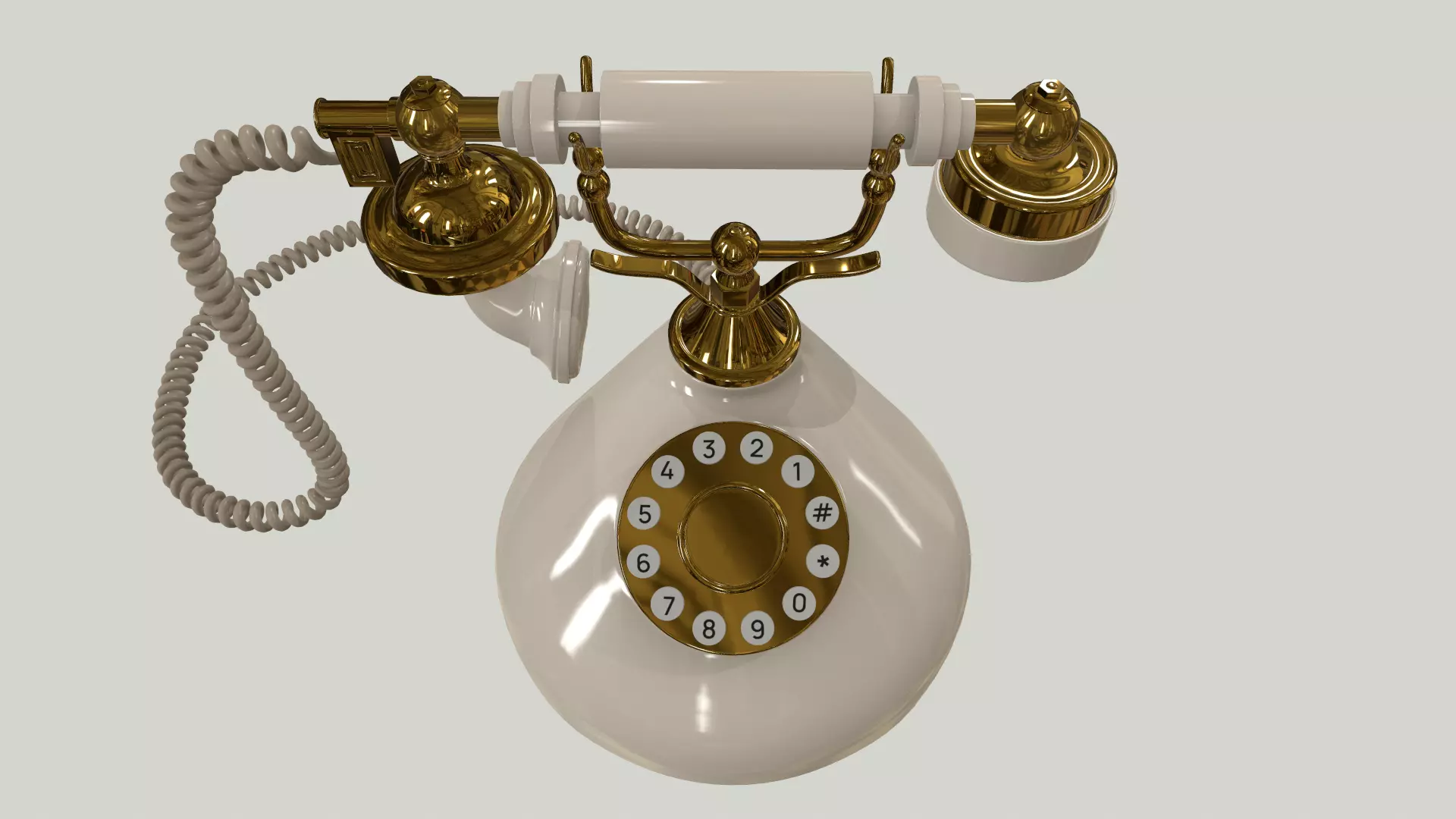 Vintage Phone 3D model_0