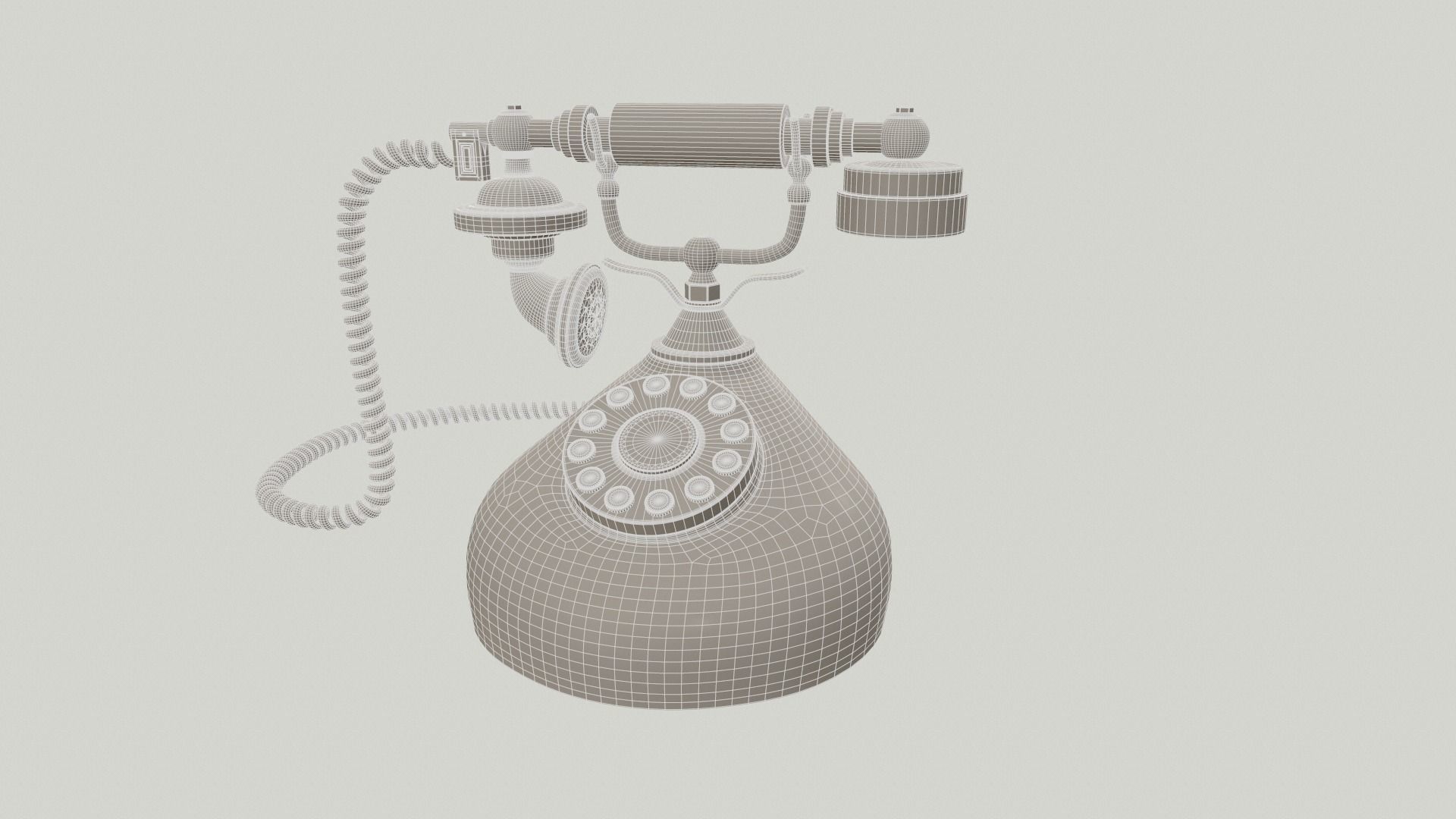 Vintage Phone 3D model_10
