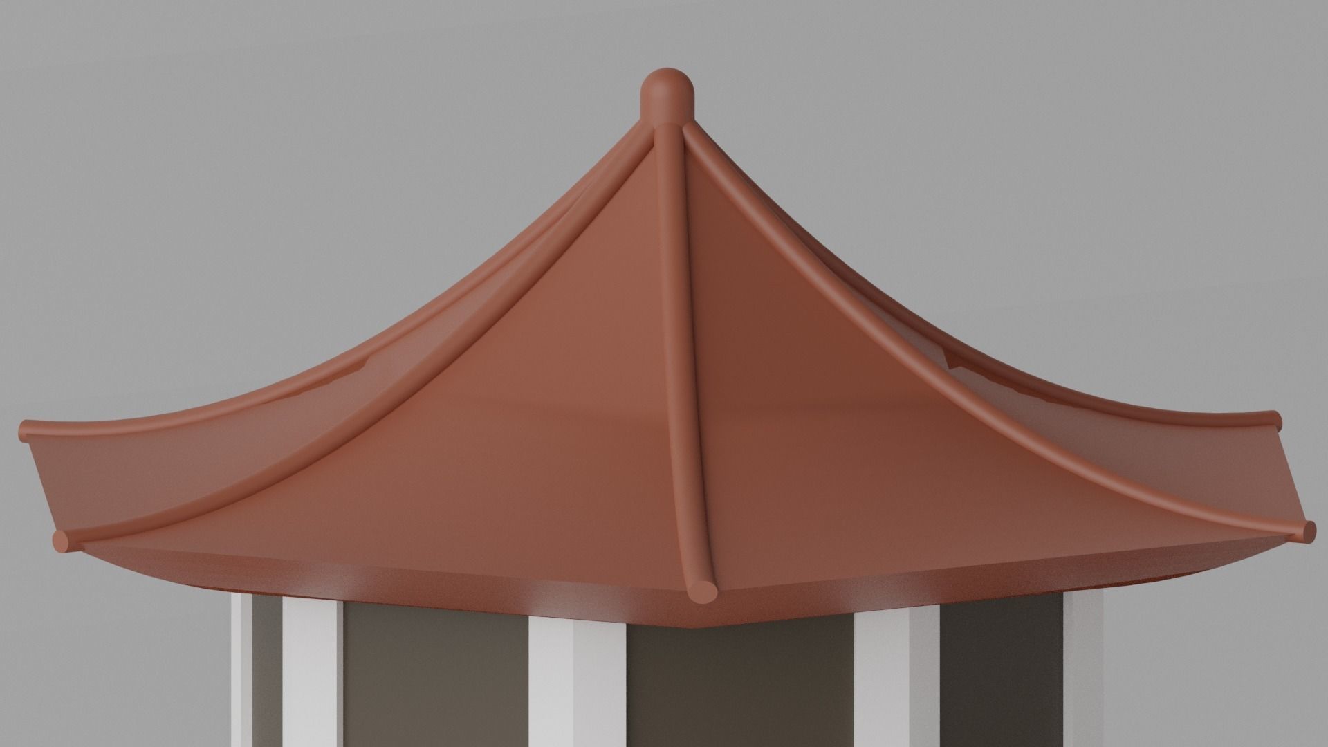 Cartoon Chinese Pavilion 3D model_4