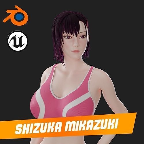 Shizuka Mikazuki 3d Model Low-poly 3D model