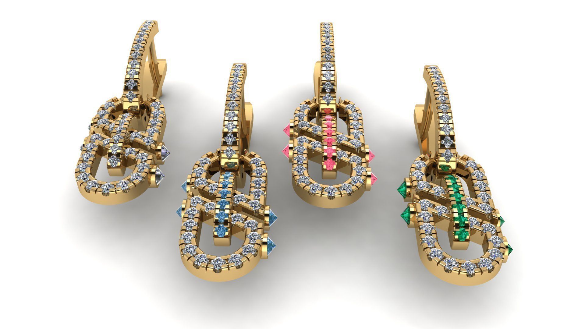 Earring 3D print model_3