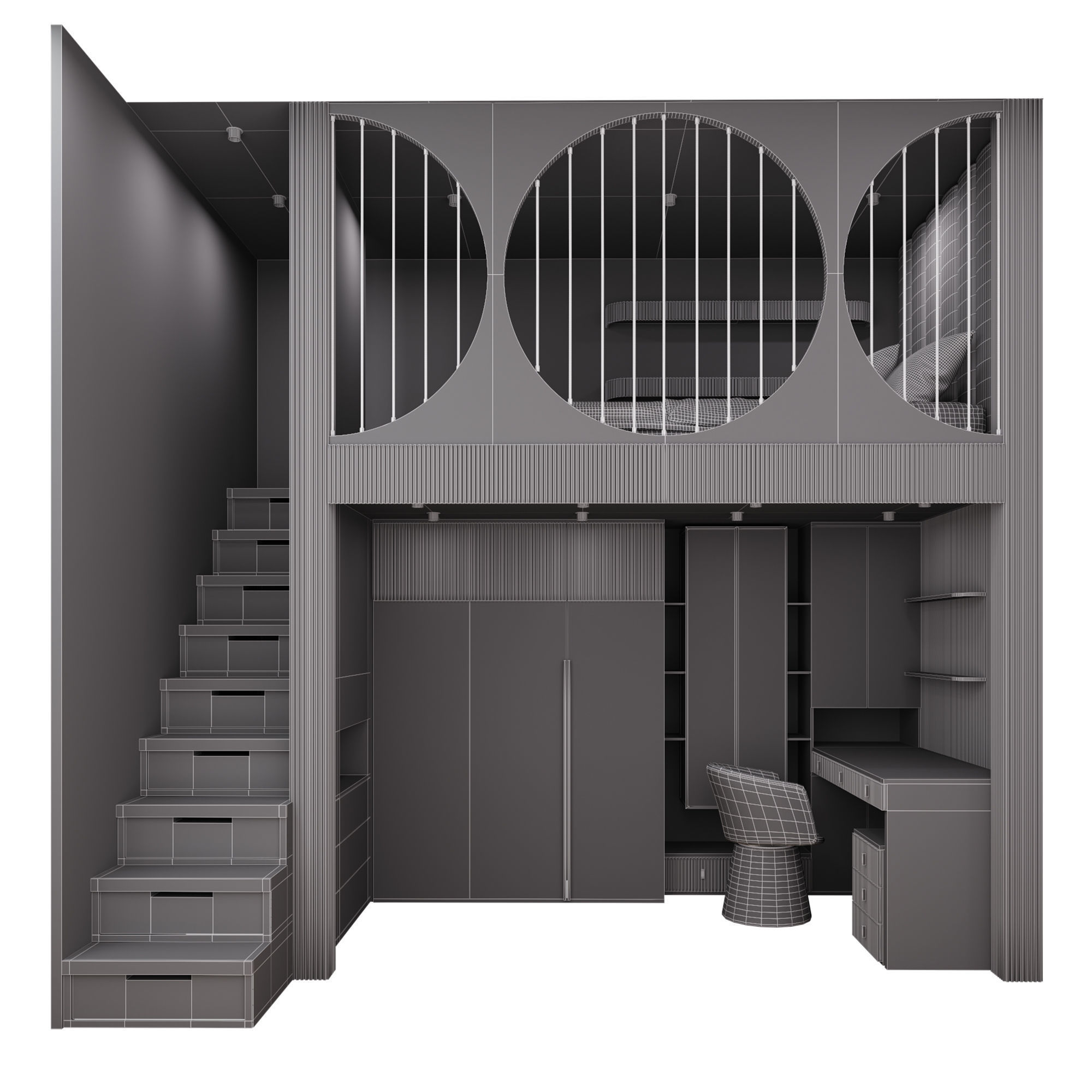 Childrens furniture 1 3D model_4