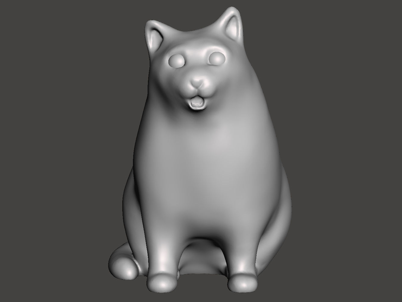 Huh confused cat meme 3D print model_5