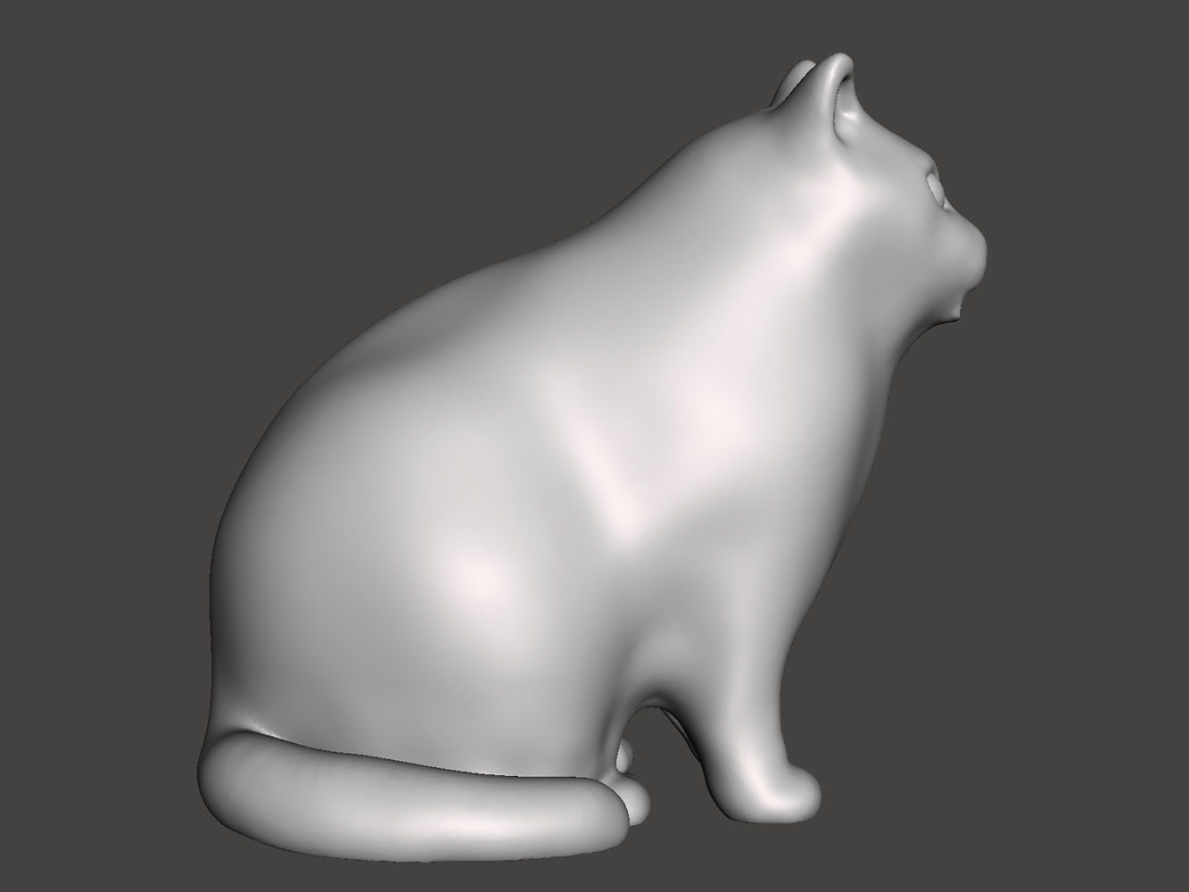 Huh confused cat meme 3D print model_4