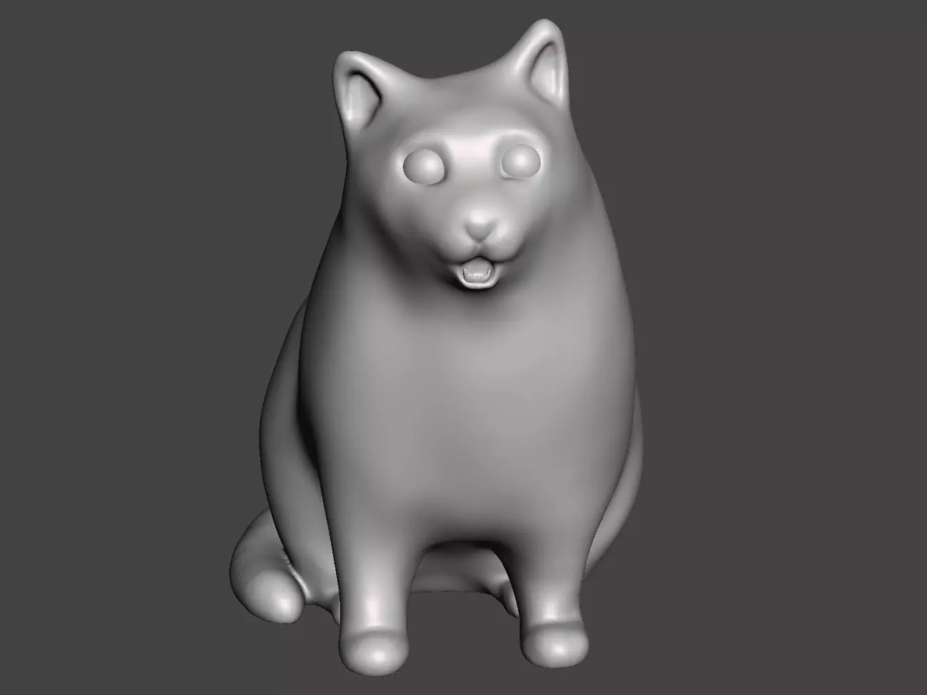 Huh confused cat meme 3D print model_0