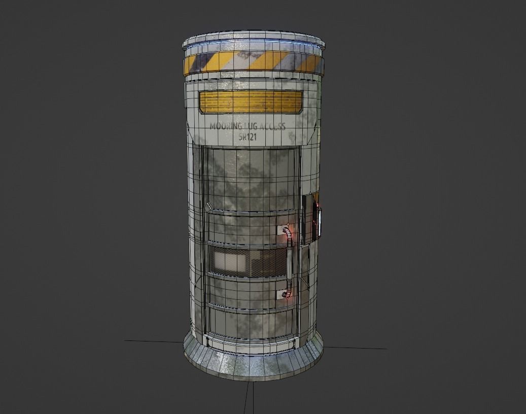 Sci Fi Portal Animated Game Asset Low-poly 3D model_4