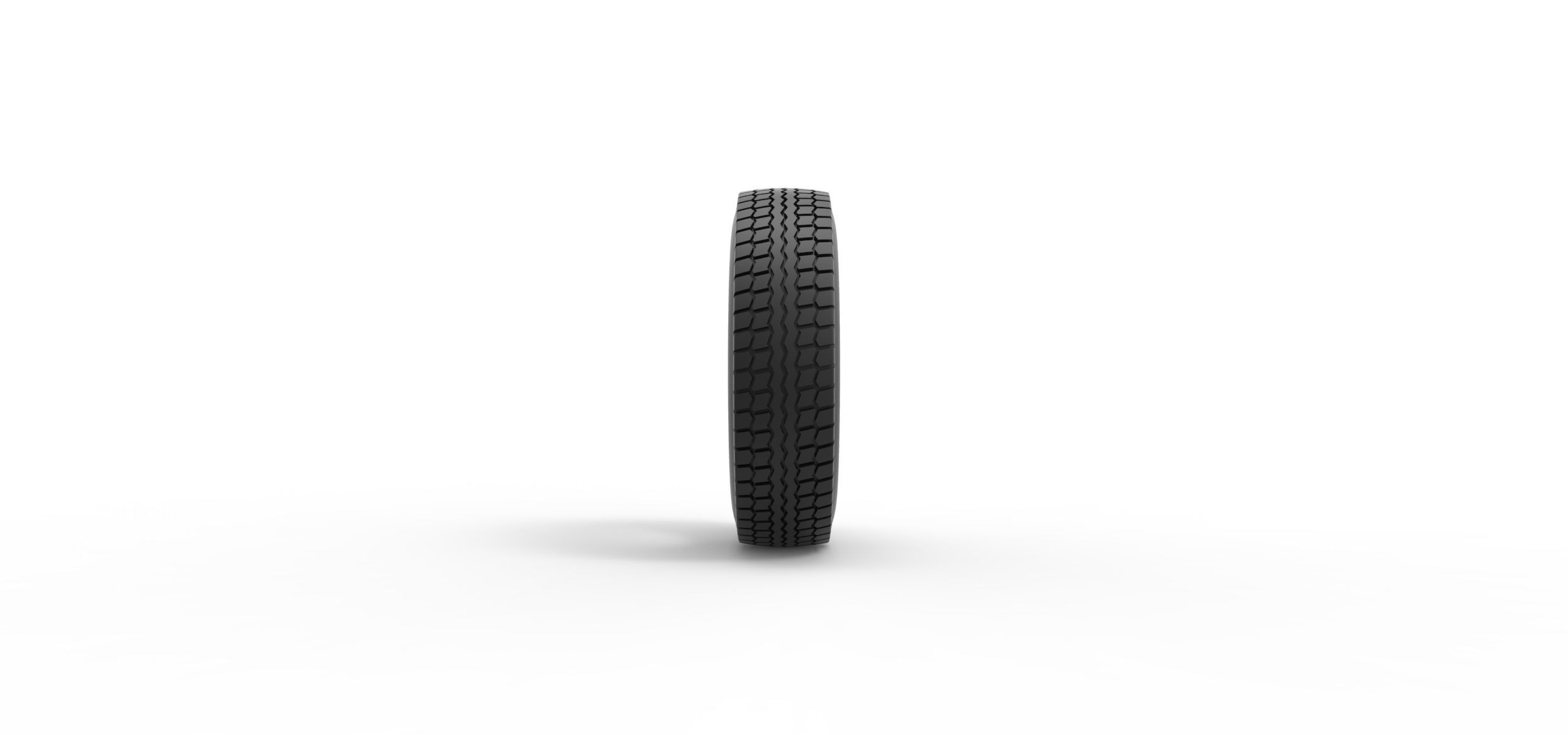 Tire of Pickup Truck Scale 1 to 25 3D print model_3