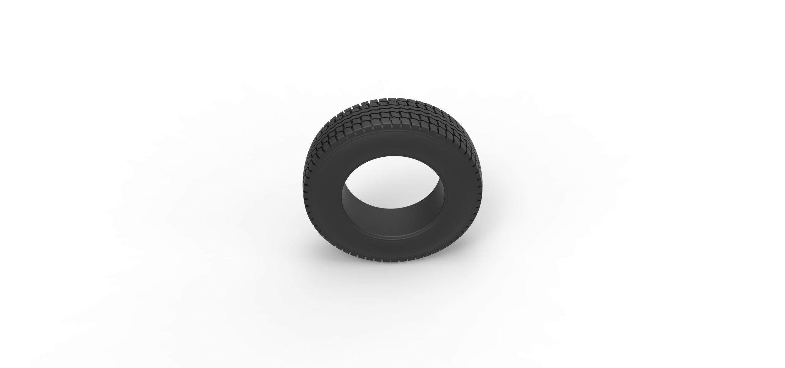 Tire of Pickup Truck Scale 1 to 25 3D print model_5