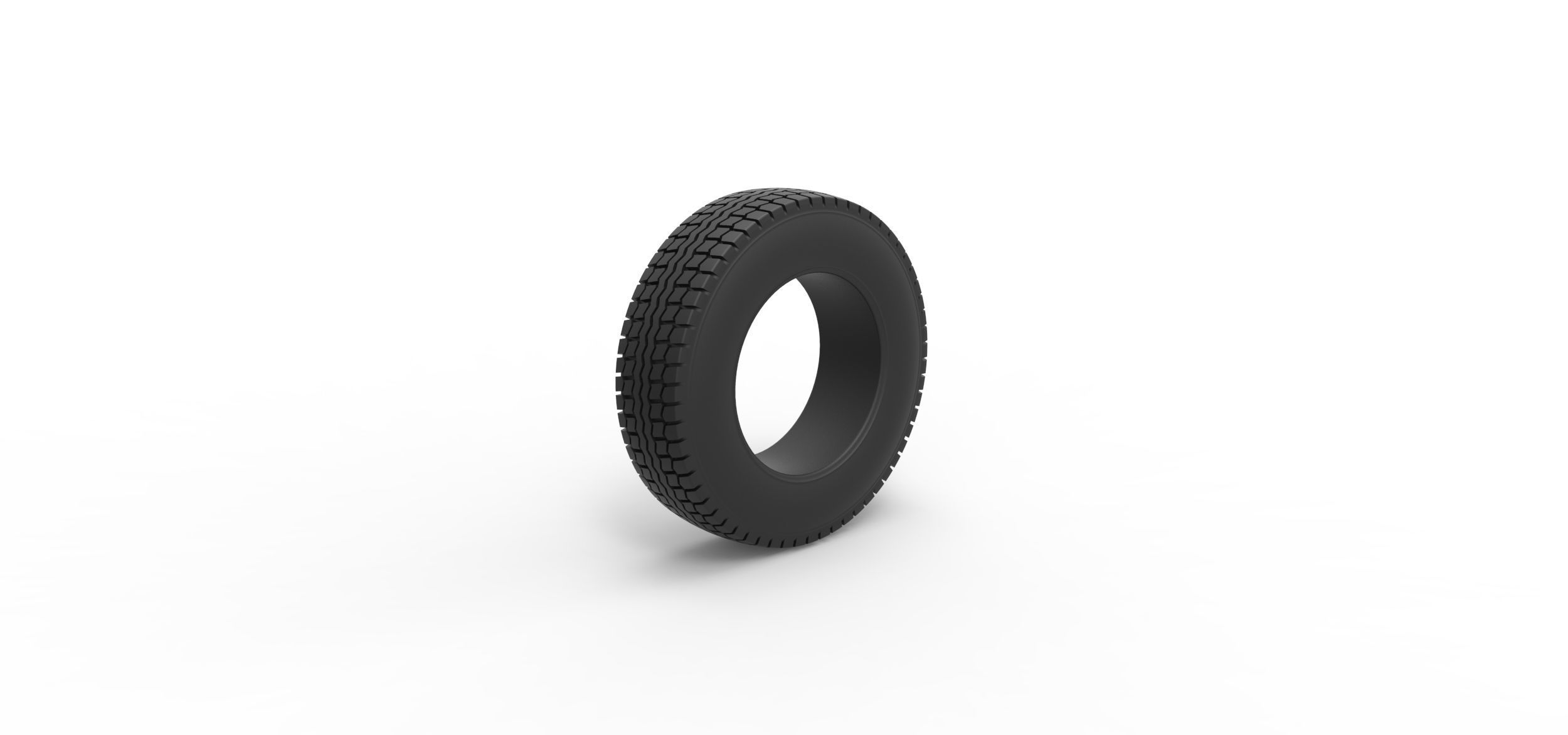 Tire of Pickup Truck Scale 1 to 25 3D print model_1