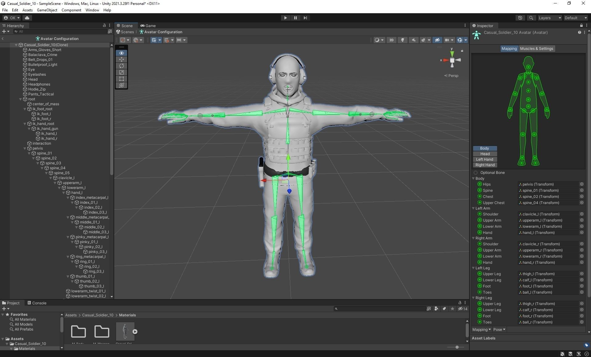 Casual Soldier 10 Low-poly 3D model_3