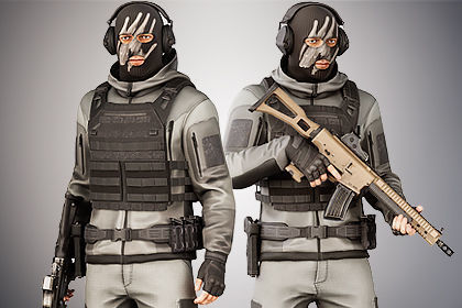 Casual Soldier 10 Low-poly 3D model_6