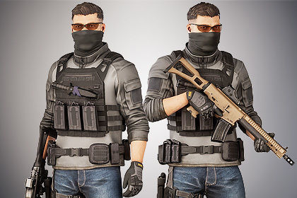 Casual Soldier 12 Low-poly 3D model_6