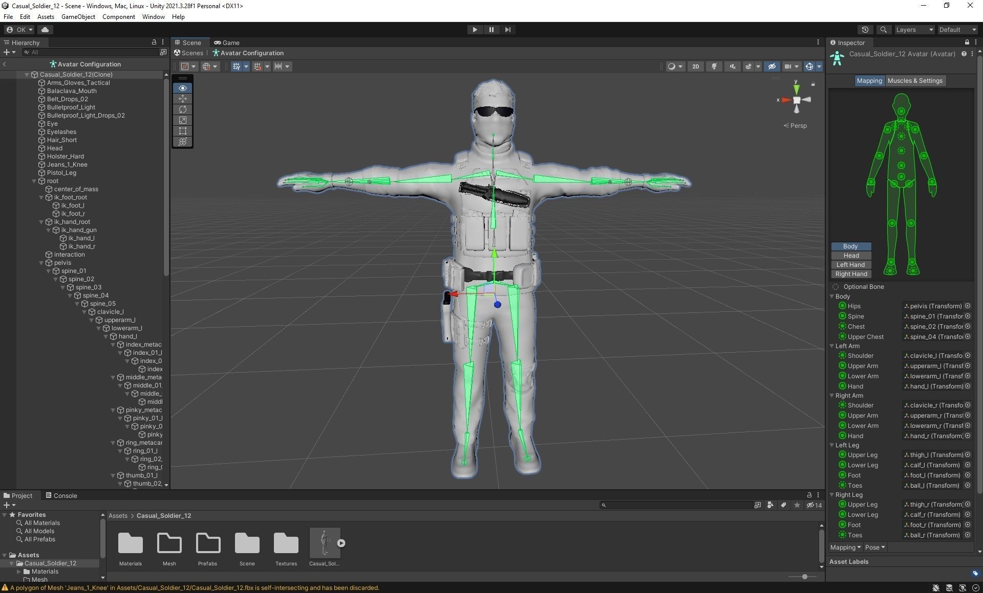 Casual Soldier 12 Low-poly 3D model_3