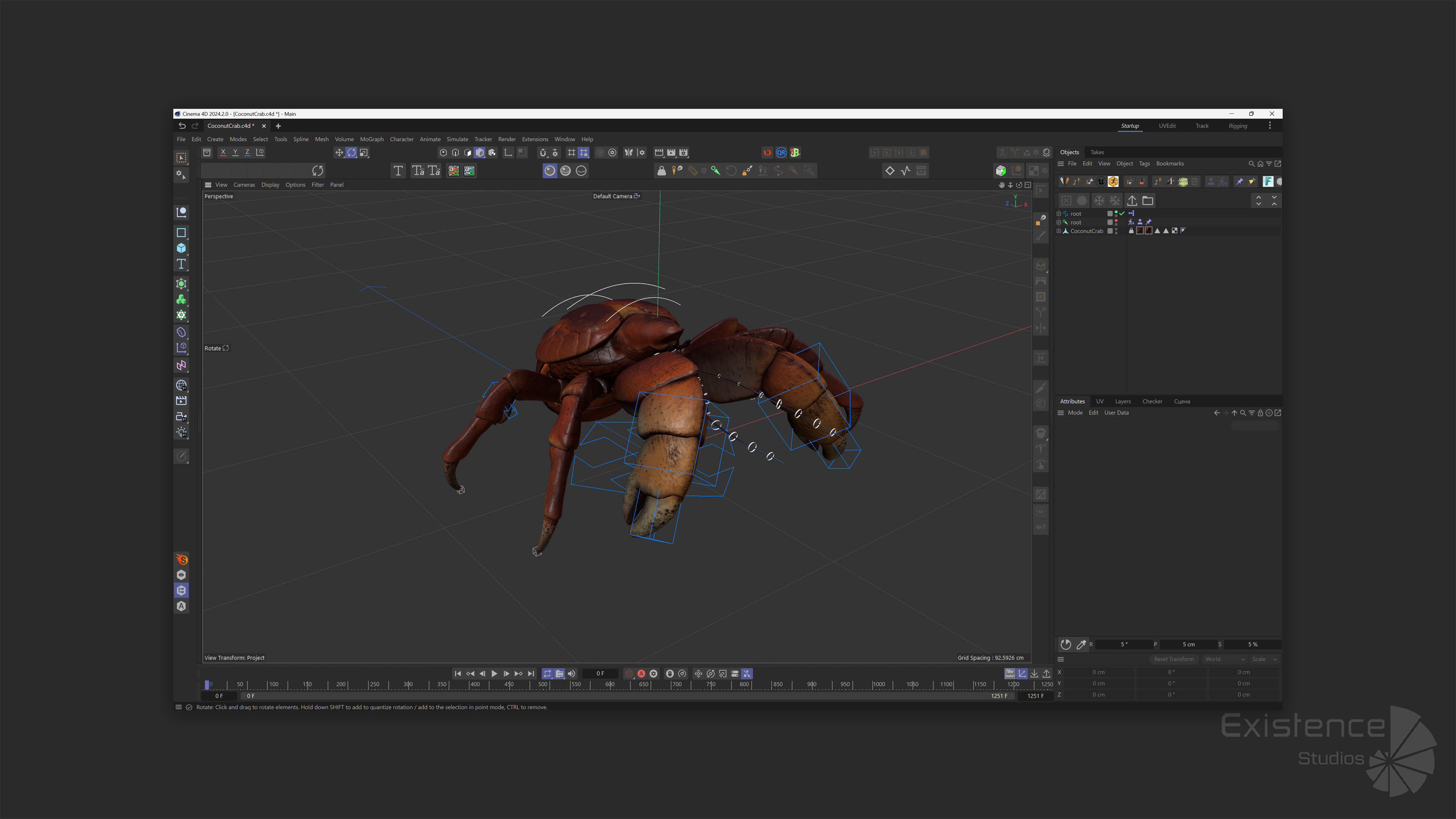Coconut Crab - Snappy Palm Thief - Underwater Monster - 47 Low-poly 3D model_15