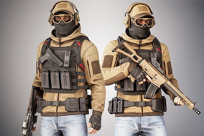 Casual Soldier 13 Low-poly 3D model_6