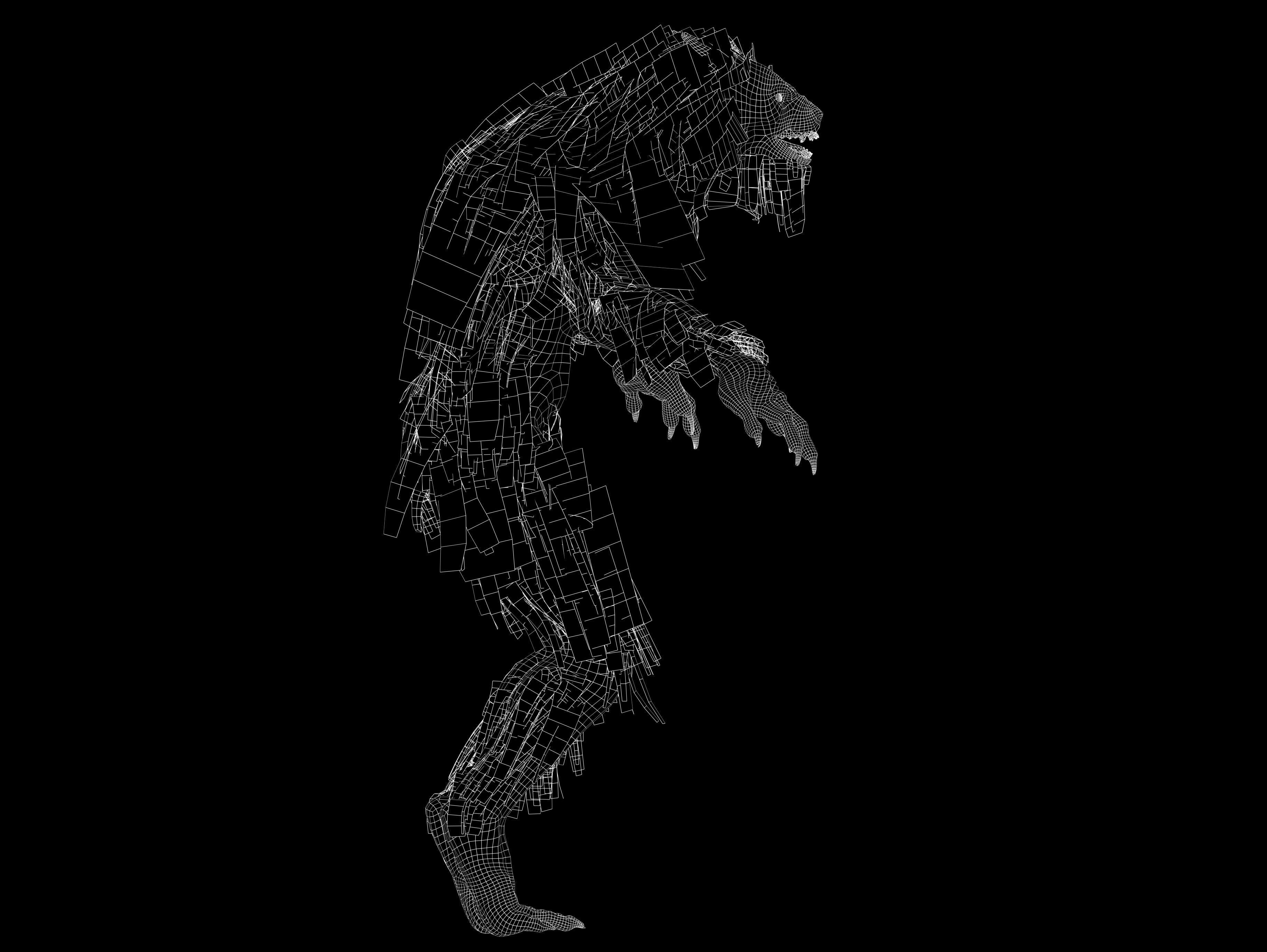 Lycan Low-poly 3D model_11