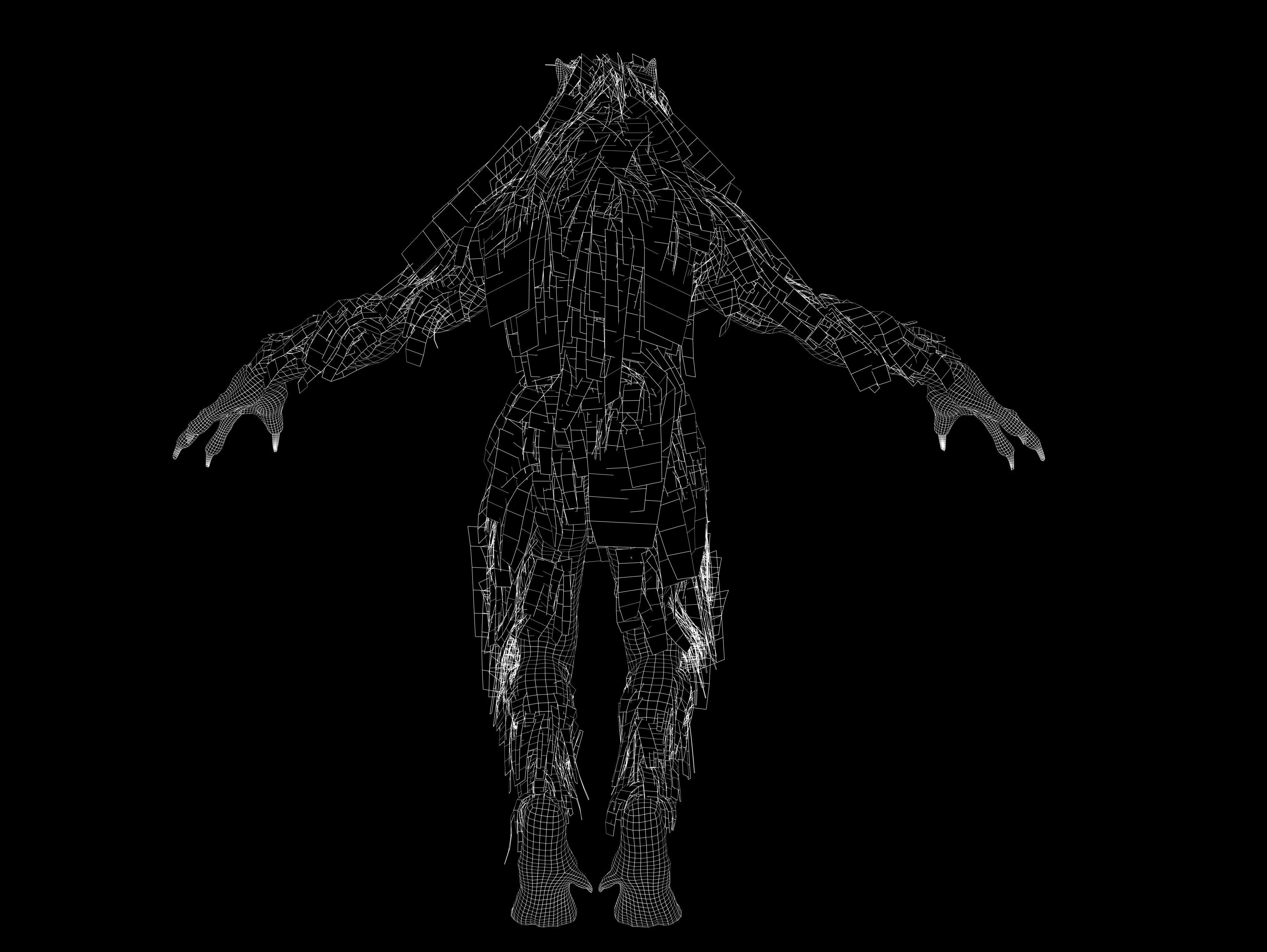 Lycan Low-poly 3D model_13