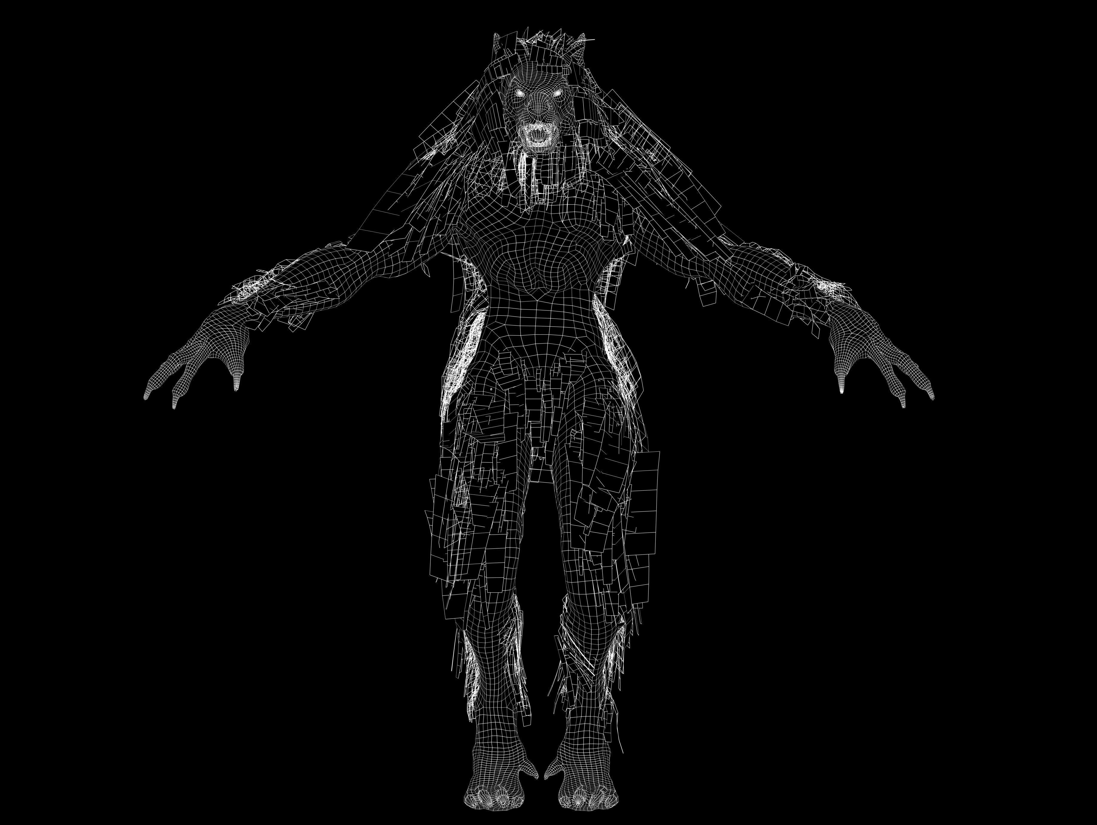 Lycan Low-poly 3D model_12