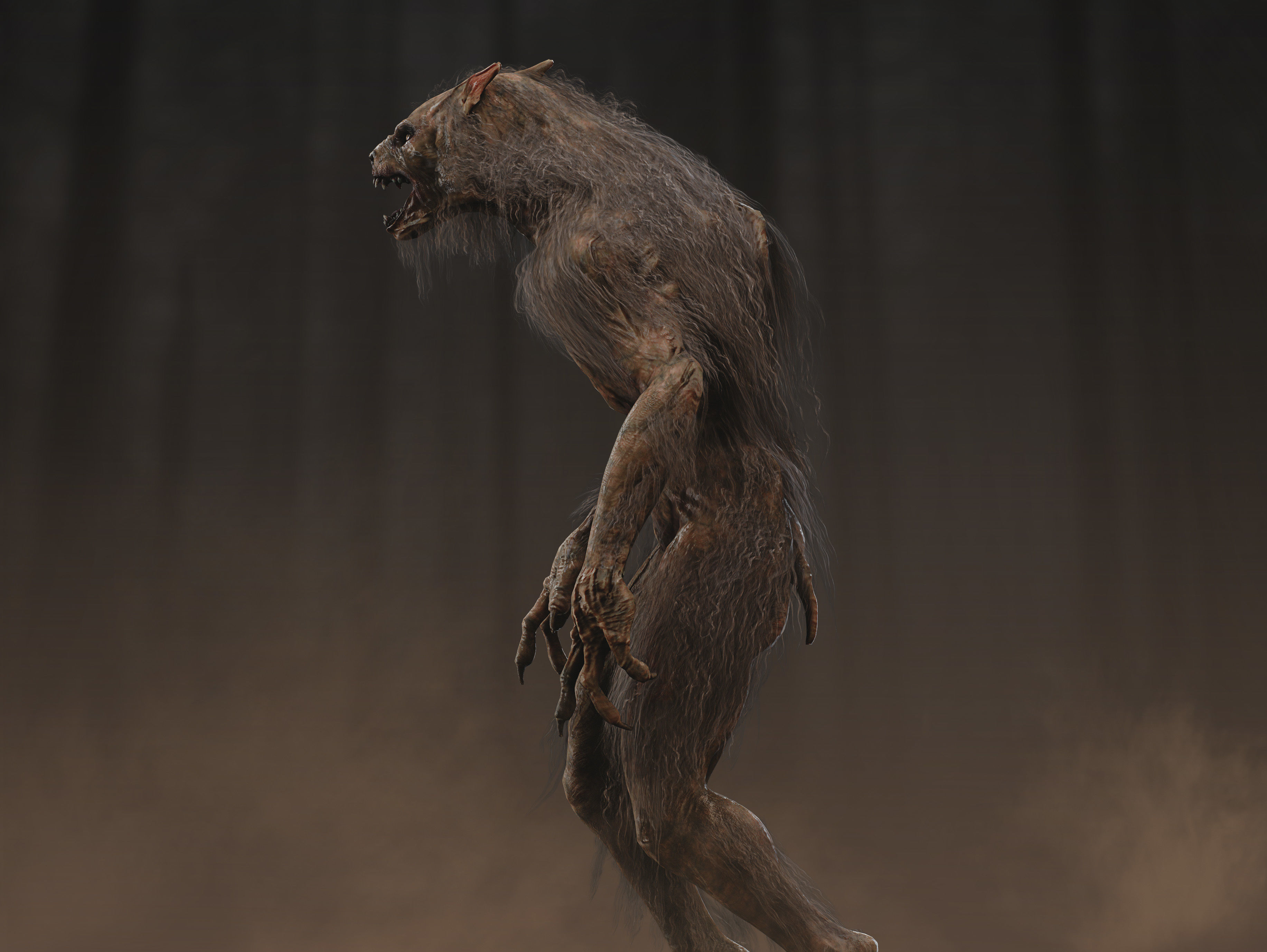 Lycan Low-poly 3D model_7