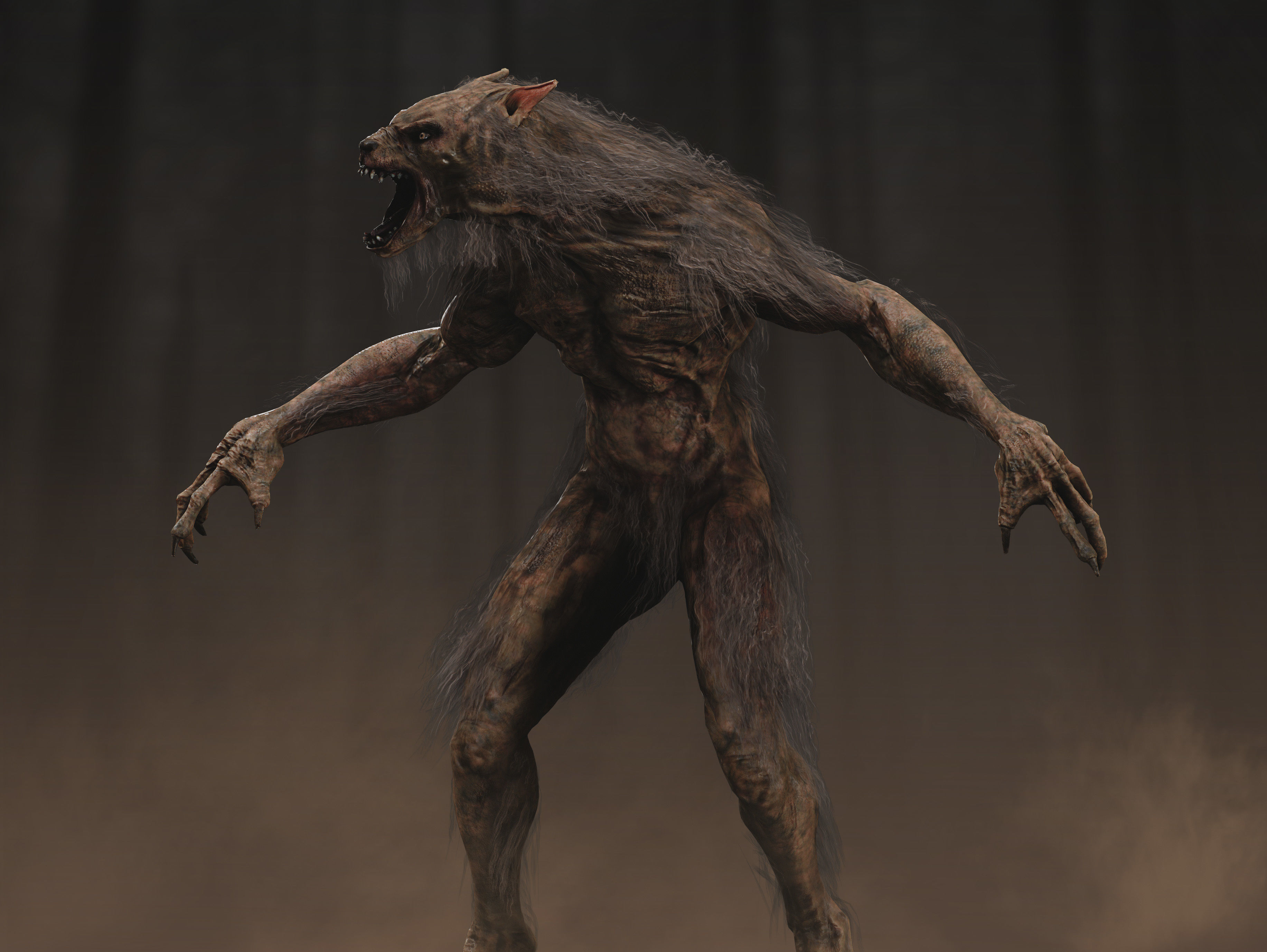 Lycan Low-poly 3D model_10