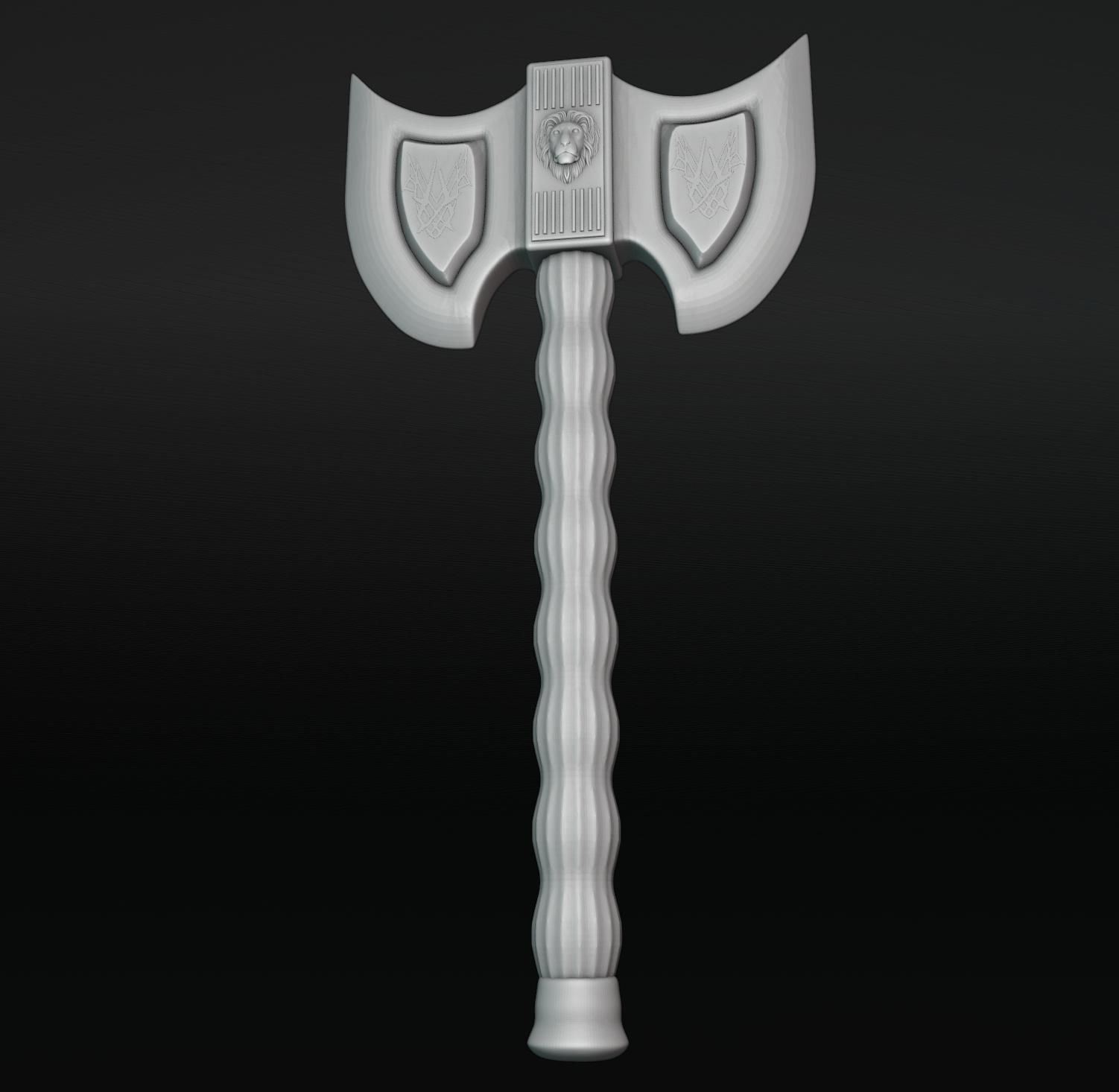 Viking Axe 5 3D print model_9