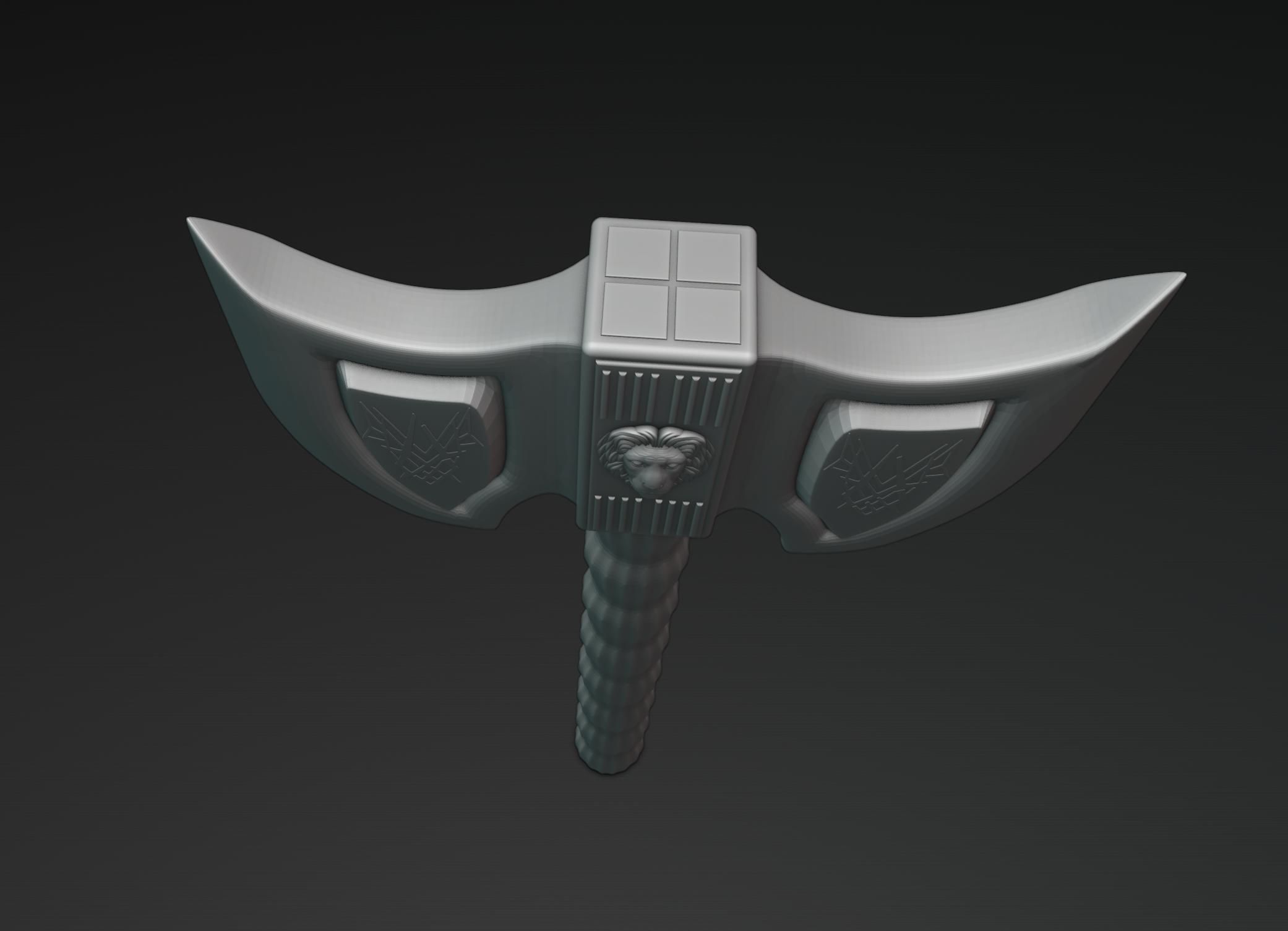 Viking Axe 5 3D print model_3