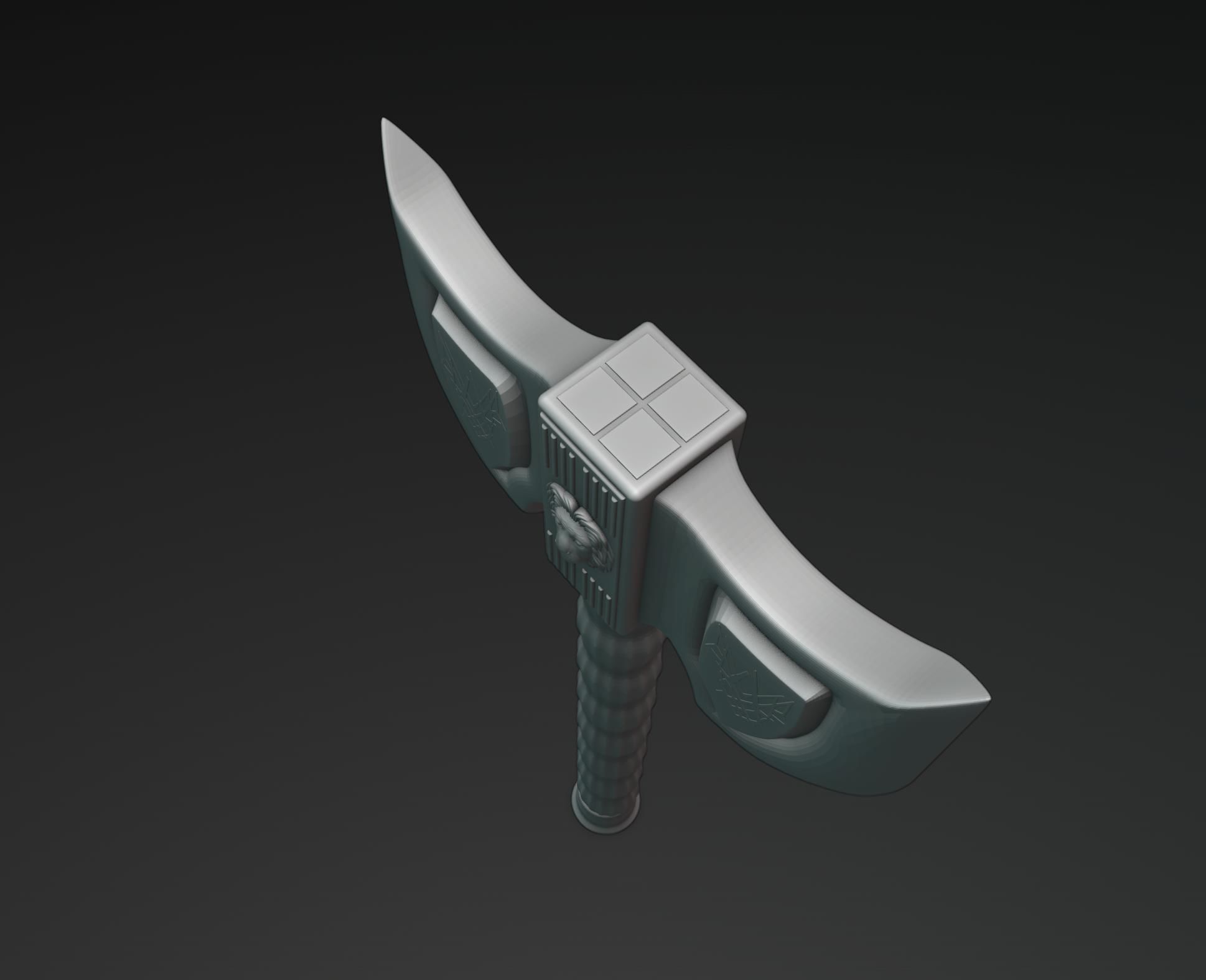 Viking Axe 5 3D print model_7