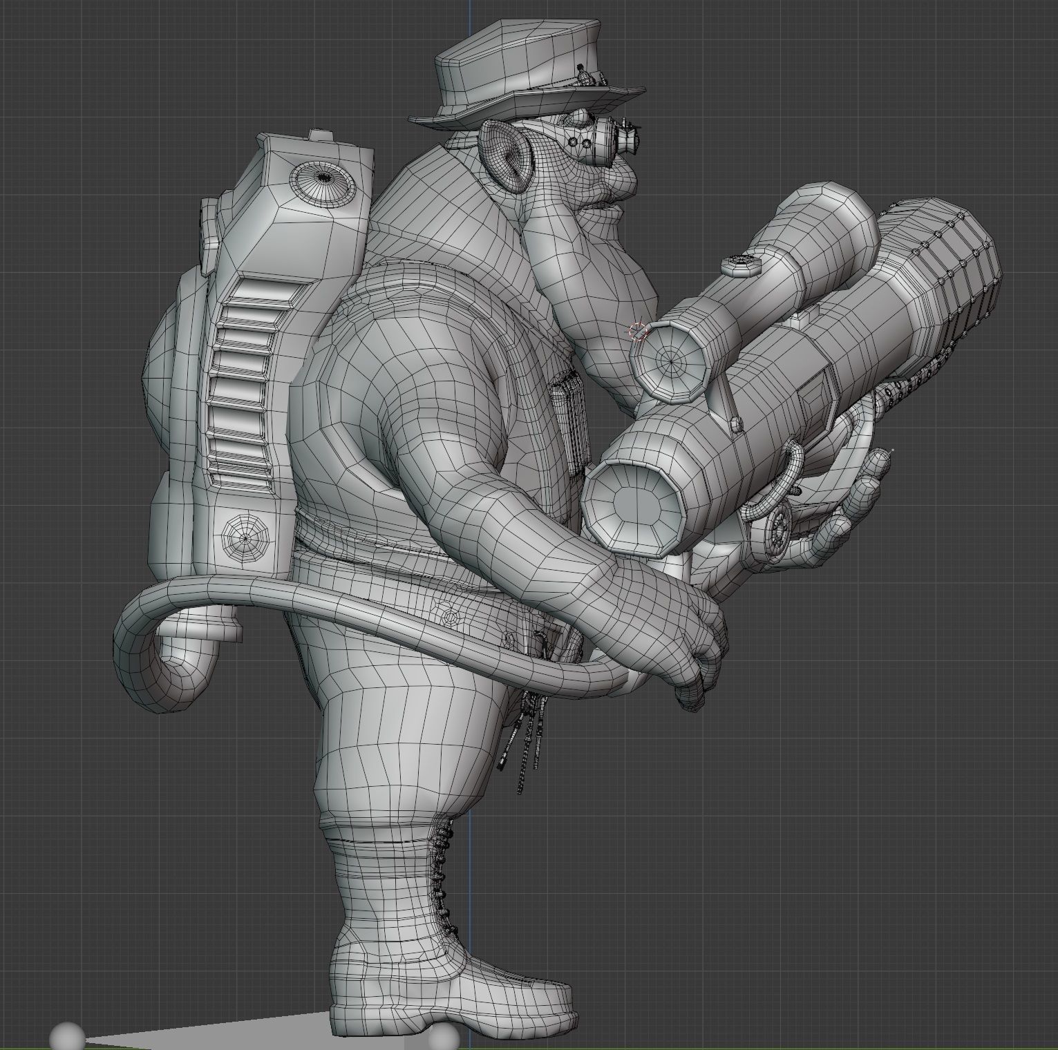 Sniper Character dota2 Low-poly 3D model_10