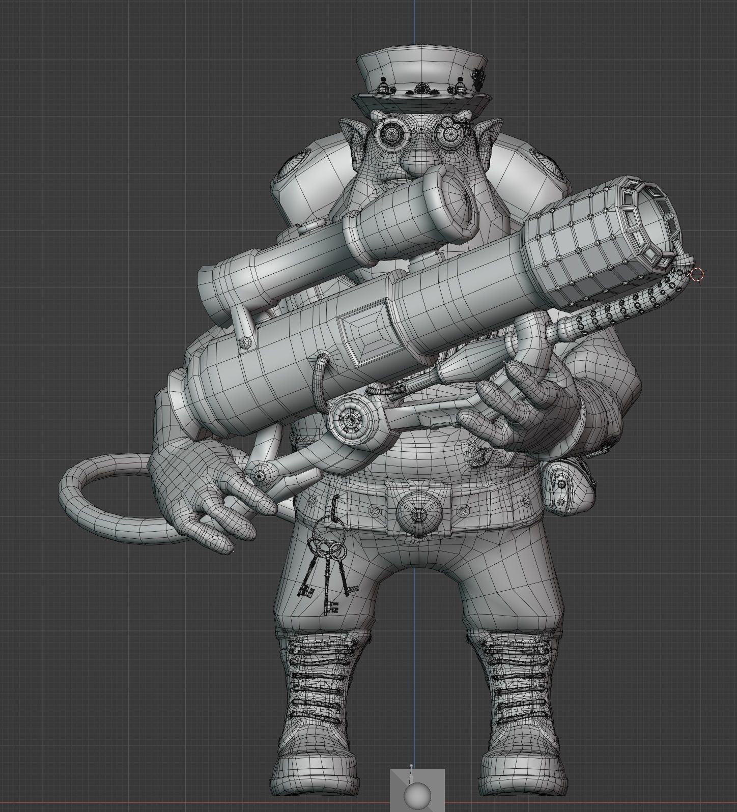 Sniper Character dota2 Low-poly 3D model_9