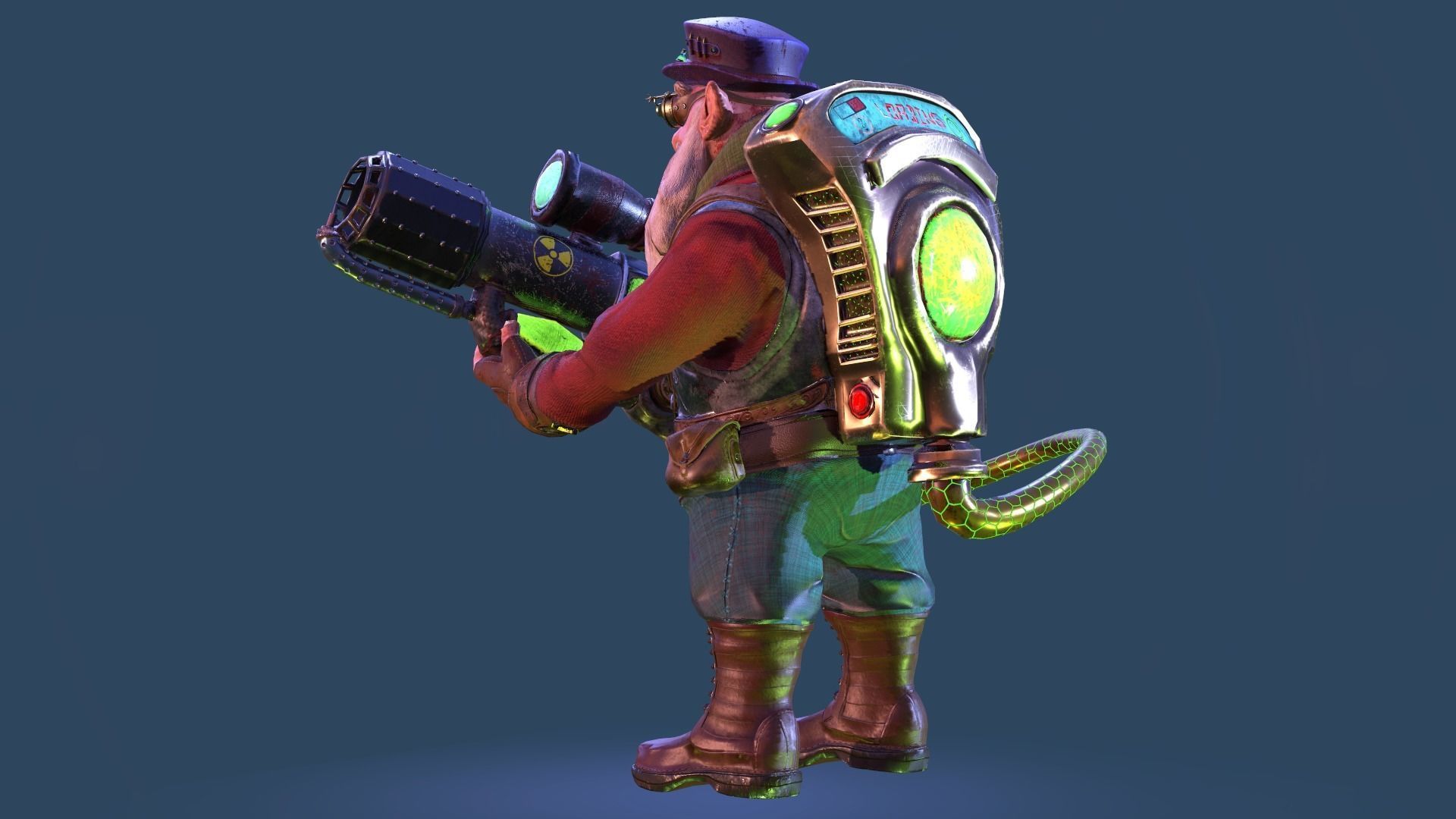 Sniper Character dota2 Low-poly 3D model_3