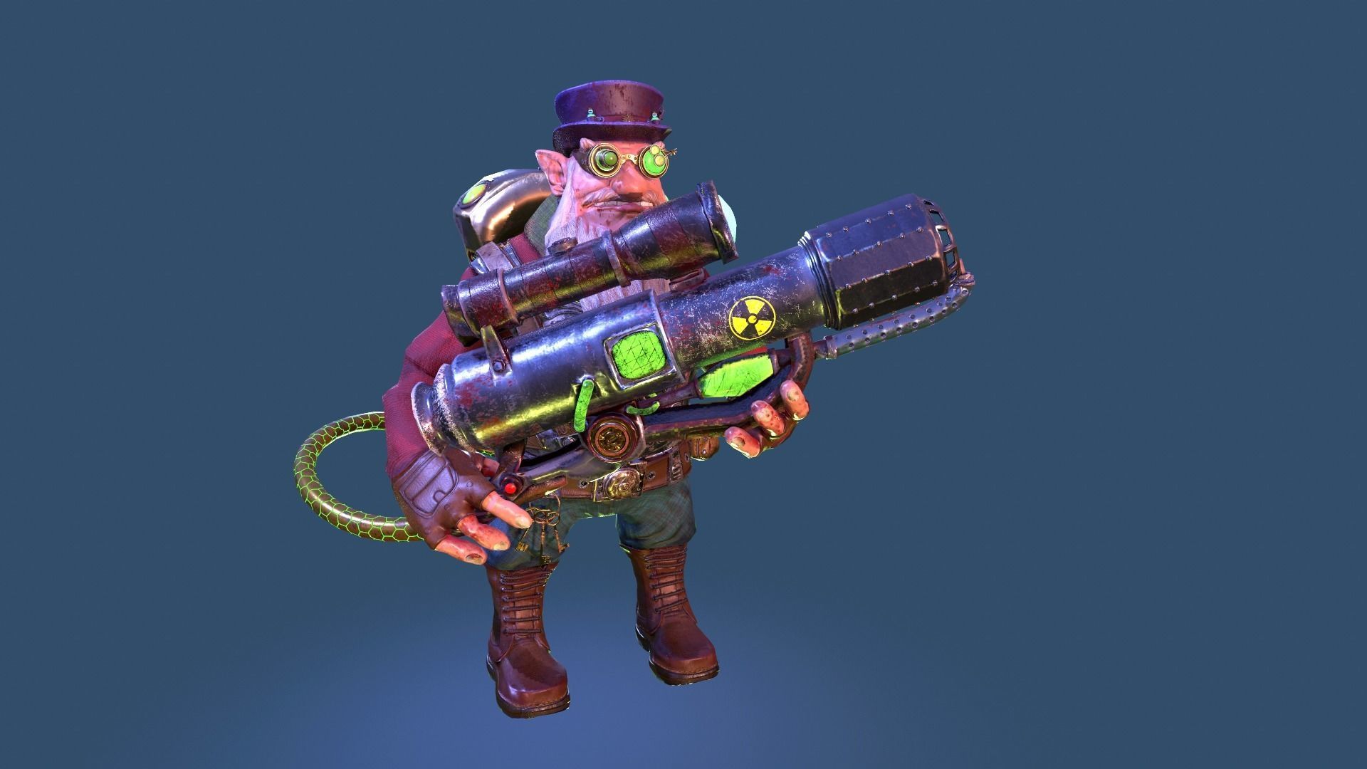 Sniper Character dota2 Low-poly 3D model_2