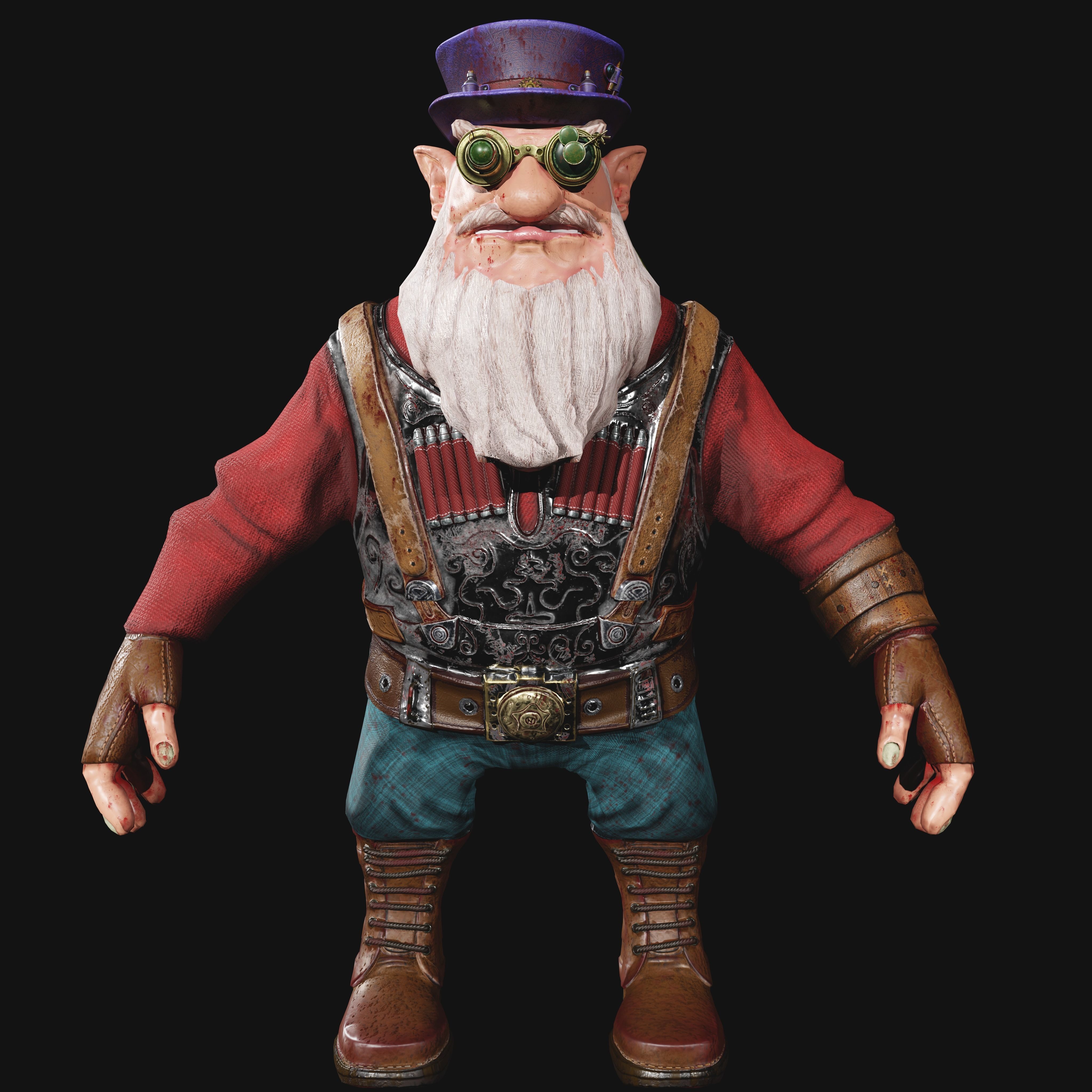 Sniper Character dota2 Low-poly 3D model_7