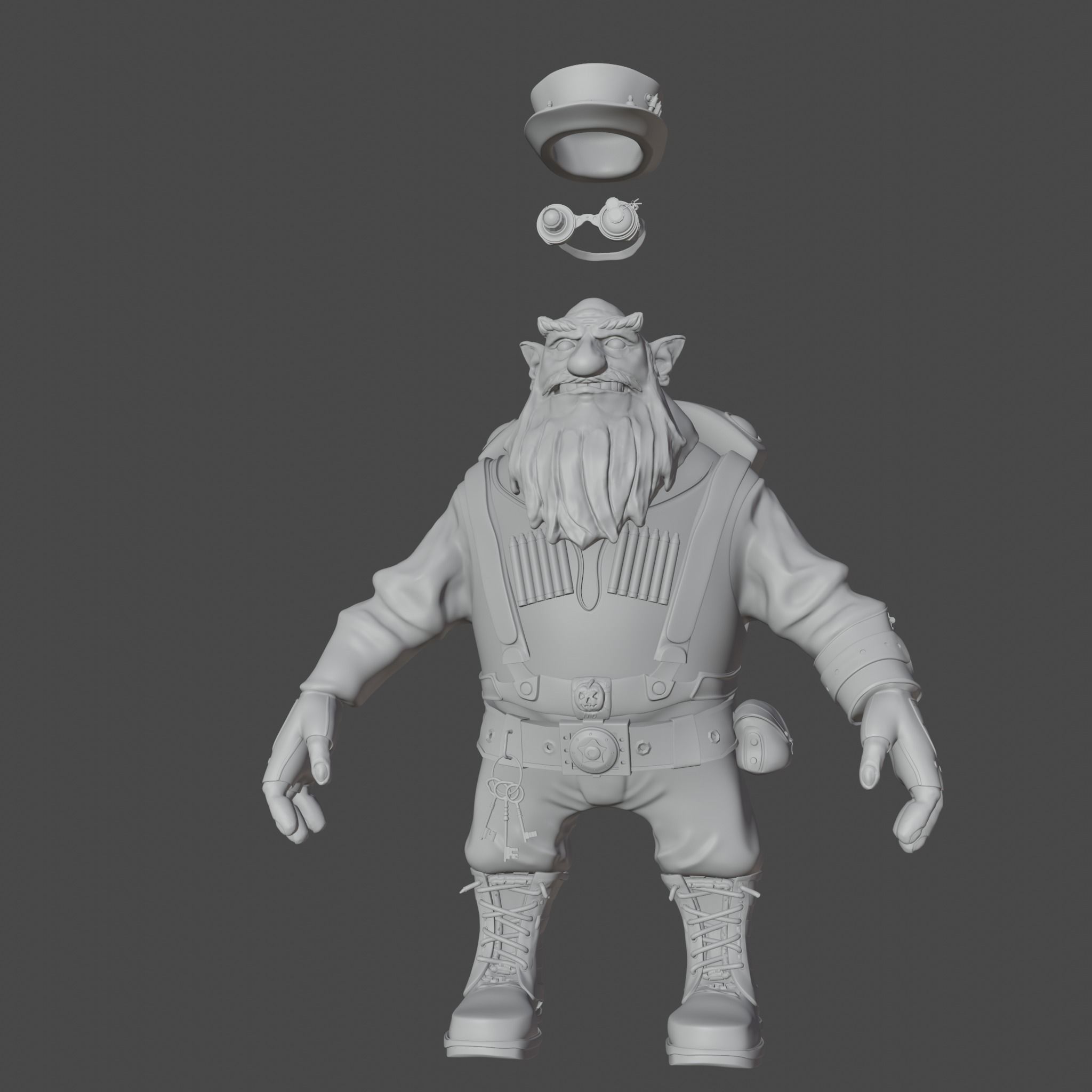 Sniper Character dota2 Low-poly 3D model_8