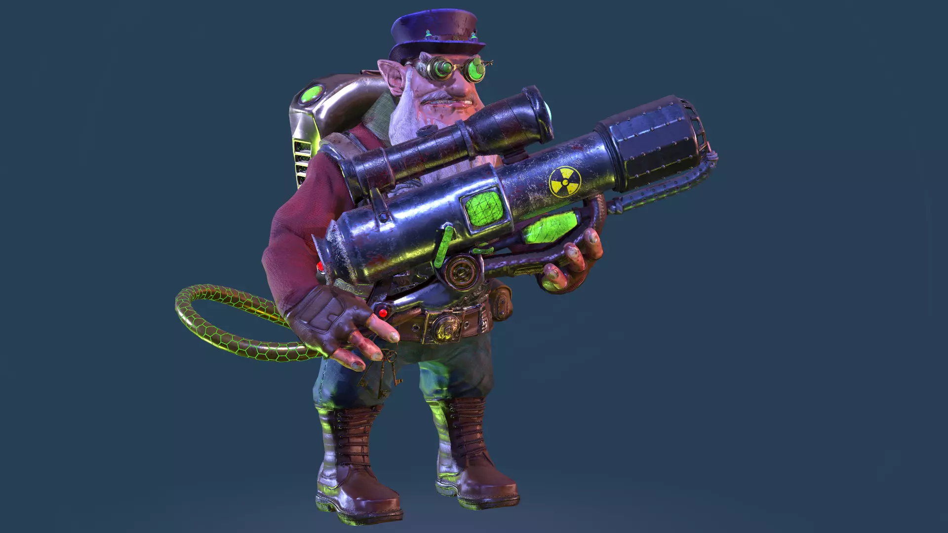 Sniper Character dota2 Low-poly 3D model_0