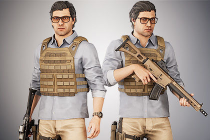 Casual Soldier 14 Low-poly 3D model_6