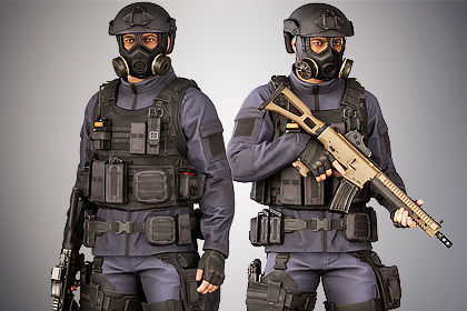 Casual Soldier 15 Low-poly 3D model_6