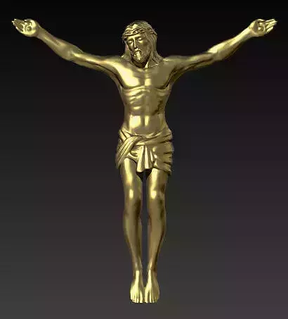 Jesus Crucifixion Necklace Pendant Jewelry Findings 3D print model